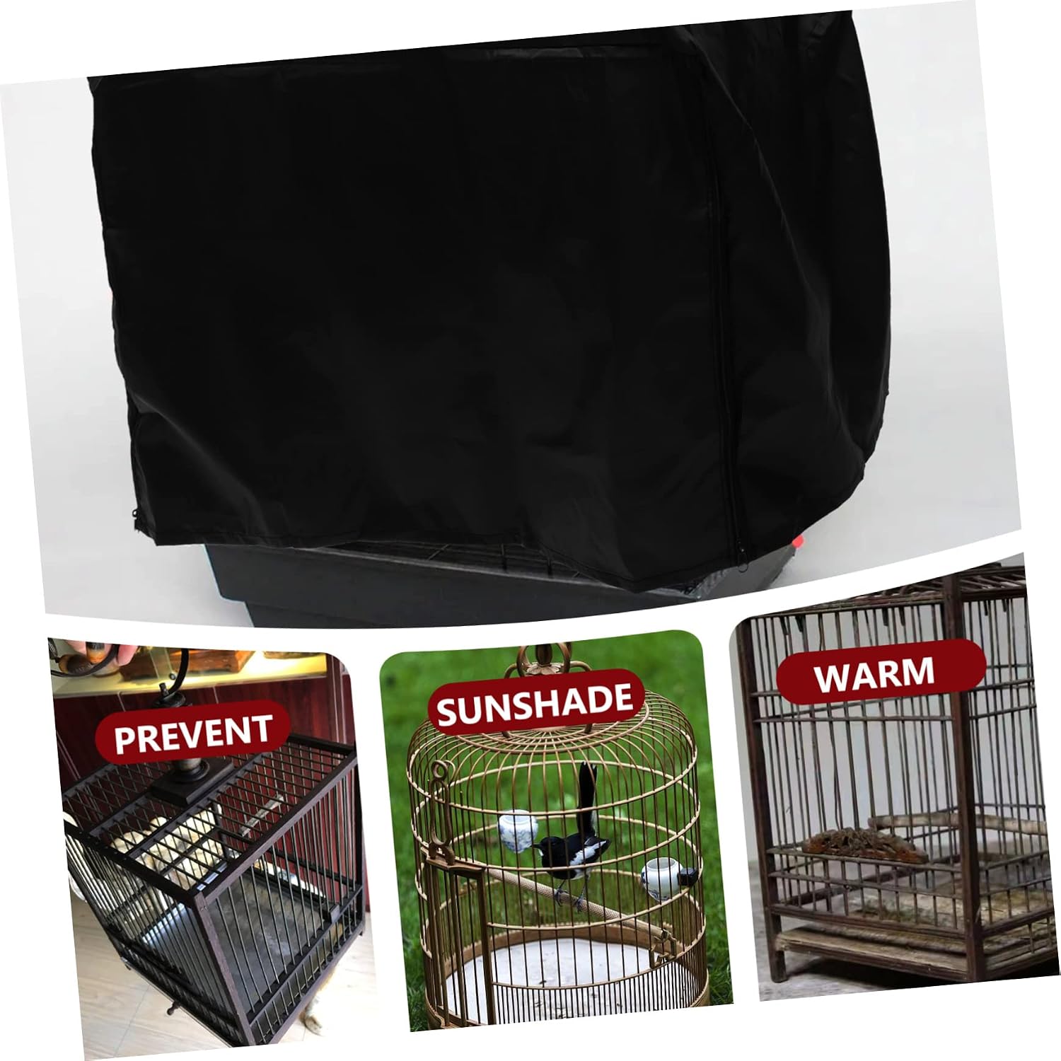 Toddmomy Cold Cage Cover for Birds Washable Birdcage Shield Foldable Parrot Accessory for Nighttime Comfort Reduces Distractions and Keeps Pets Cozy All Weather