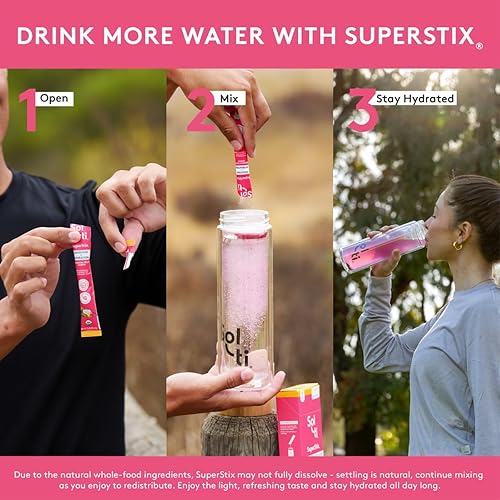 Miniatura 6 de Sol-ti Mezcla orgánica de digestión de electrolitos + bebida de hidratación, barras de hidratación superalimentos, SuperStix, sin OMG, vegano, limón