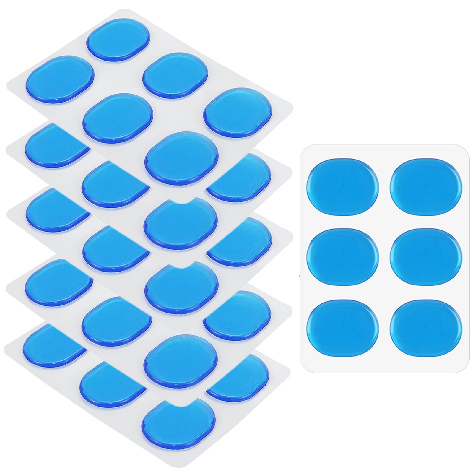 Miwayer30 Pcs Drum Dampeners Gel Pads Multicolored Soft Quality Silicone Damper Pads Drum Silencers Mute Pads for Drums Cymbals Tone Control (Blue 30 Pcs)