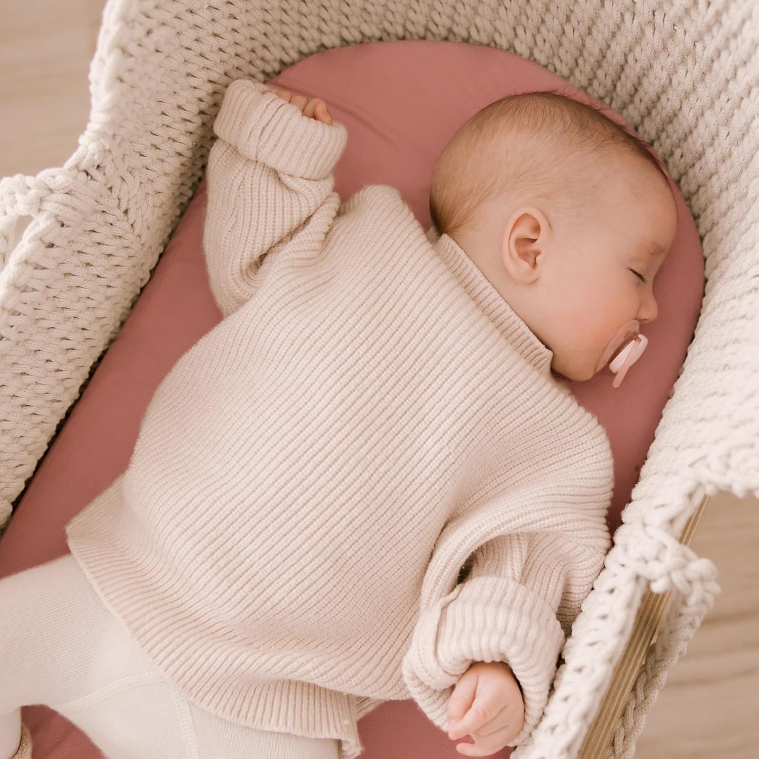 Yoofoss Bassinet Sheets for Baby,3-Pack Fitted Bassinet Sheets Set Compatible with Halo Bassinest Swivel Sleeper,Baby Delight,Angelbliss,Soft Breathable Bassinet Mattress Sheets(Pink+Butterflies) - Image 4