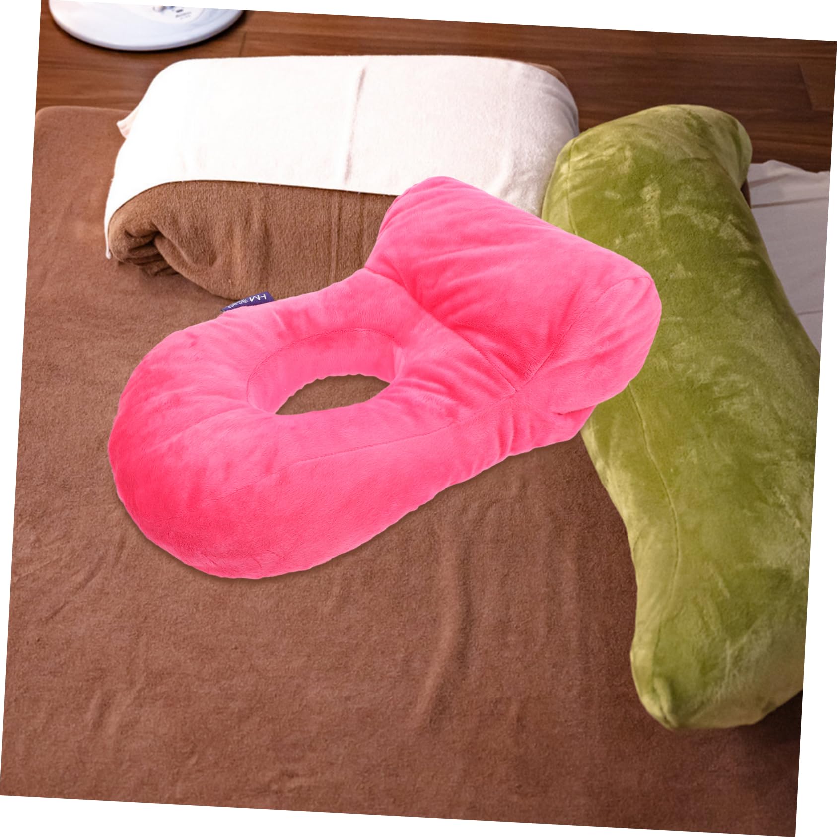 Operitacx Face Down Pillow Arm Groove Pillow Hole for and Neck Support Random Color