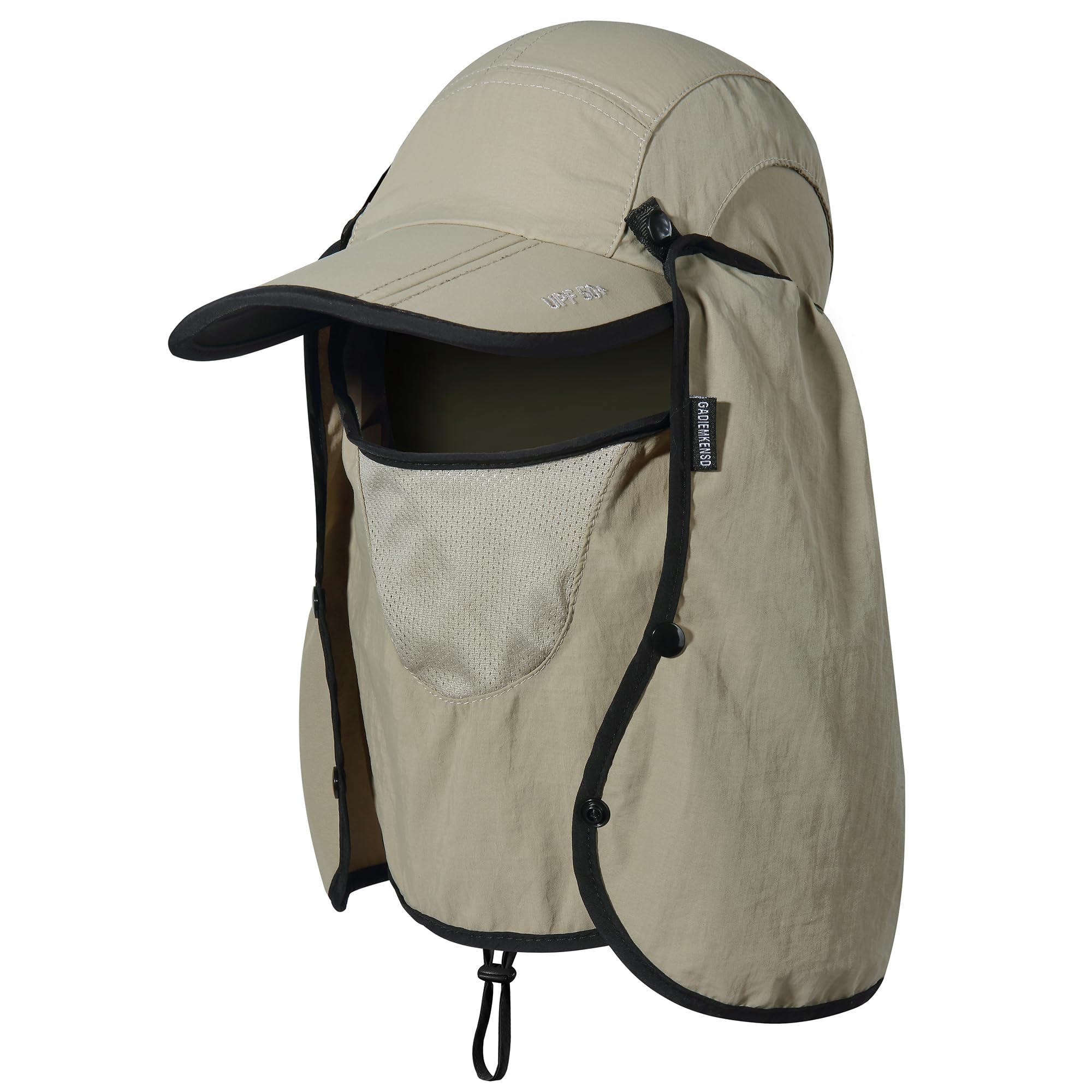 GADIEMKENSD UPF 50+ Folding Fishing Hat 360 Outdoor Sun Hat