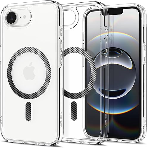 Vista 66 de Spigen Funda para iPhone 13 Mini, ultra híbrida MagFit [antiamarilleo] [compatible con Magsafe] - Transparente