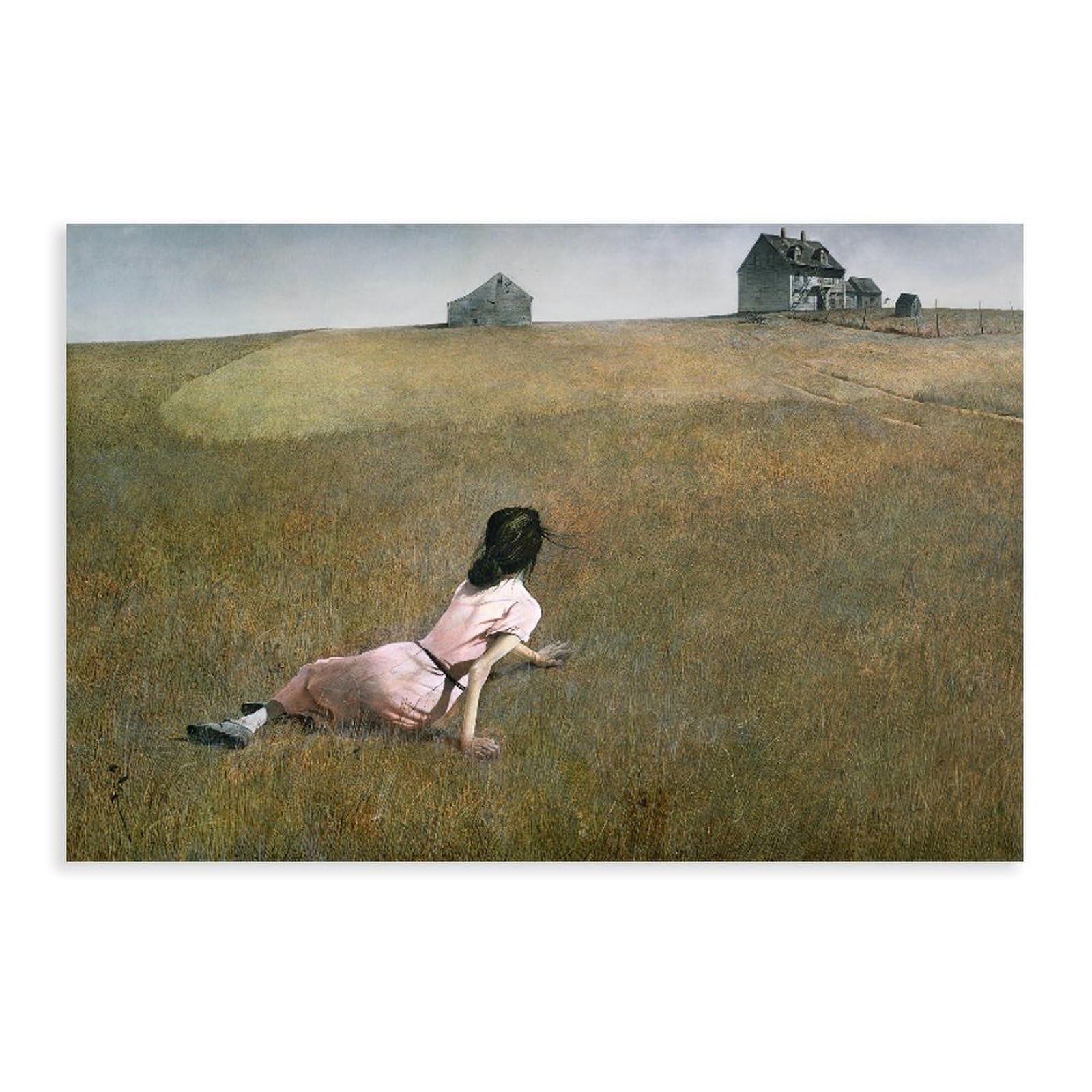 WCYB Christina's World by Andrew Wyeth Posters Prints Canvas Deco Paintings Wall Art Unframe 12" L X 18" W