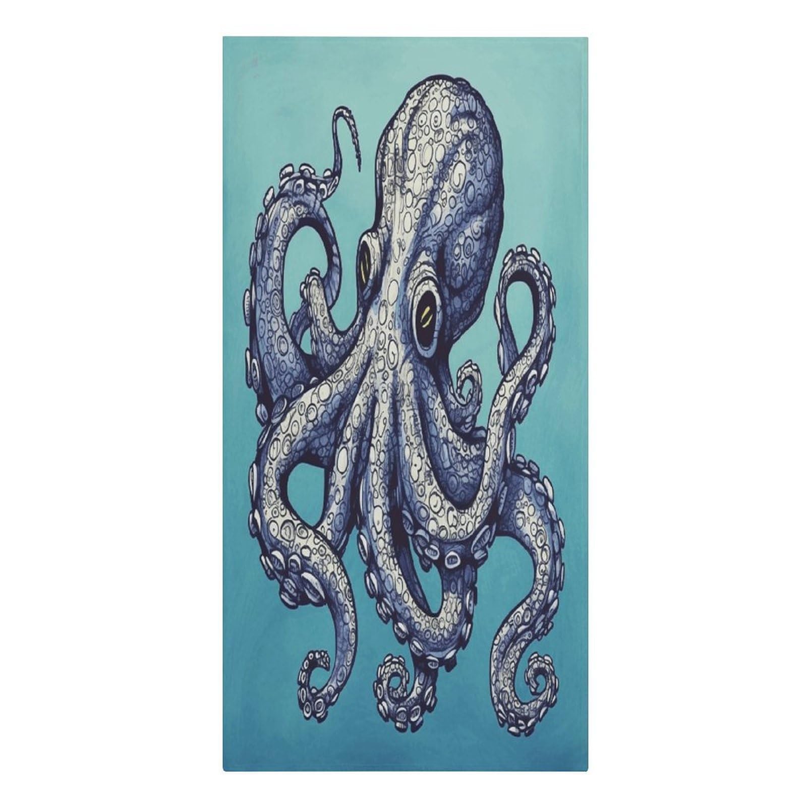 VstaDank Octopus Design Beach Towels 30"x61" Microfiber Super Absorbent Large Bath Towels Cozy Soft Swim Travel Towel Quick Dry Thin Pool Towel Beach Accessories for Outdoor Adult