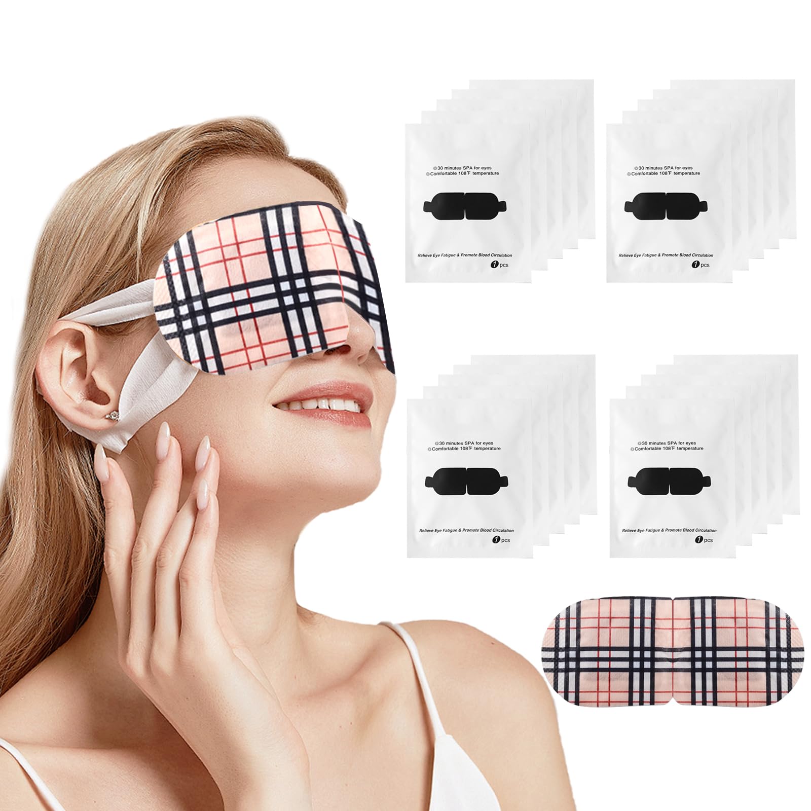 XdealCozyxc21PCS Lavender Steam Self Heating Eye Mask for Dry Eyes Fatigue Dark Circles Tired Eyes Sleep