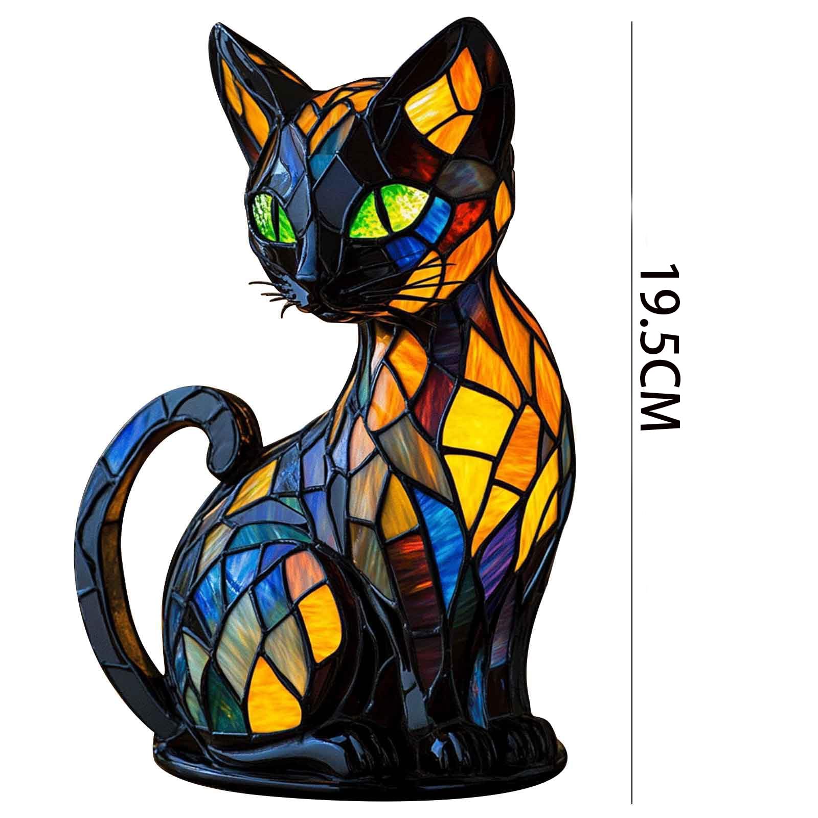 Amazon.co.jp : 猫ランプ、猫ランプステンドグラス、3Dかわいいペット
