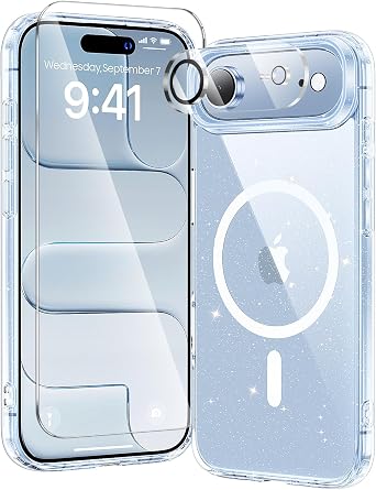 toushion 3 in 1 for iPhone Air Case Clear Glitter