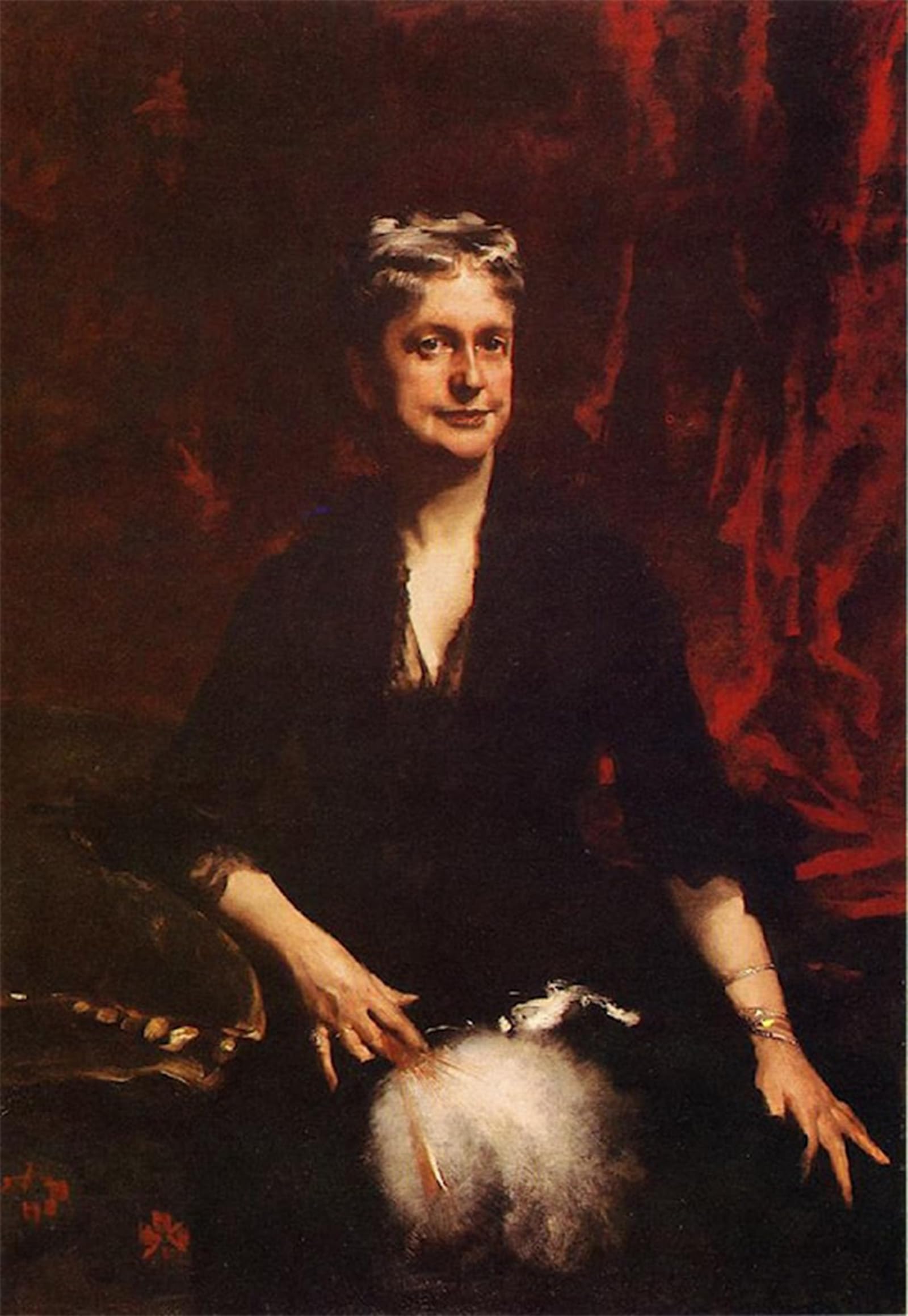 SERENDIPITP Vintage Picture Print on Canvas Wall Art Poster Portrait of Mrs. John Townsend John Sargent Artwork Print Poster for Wall Decor 60x90cm