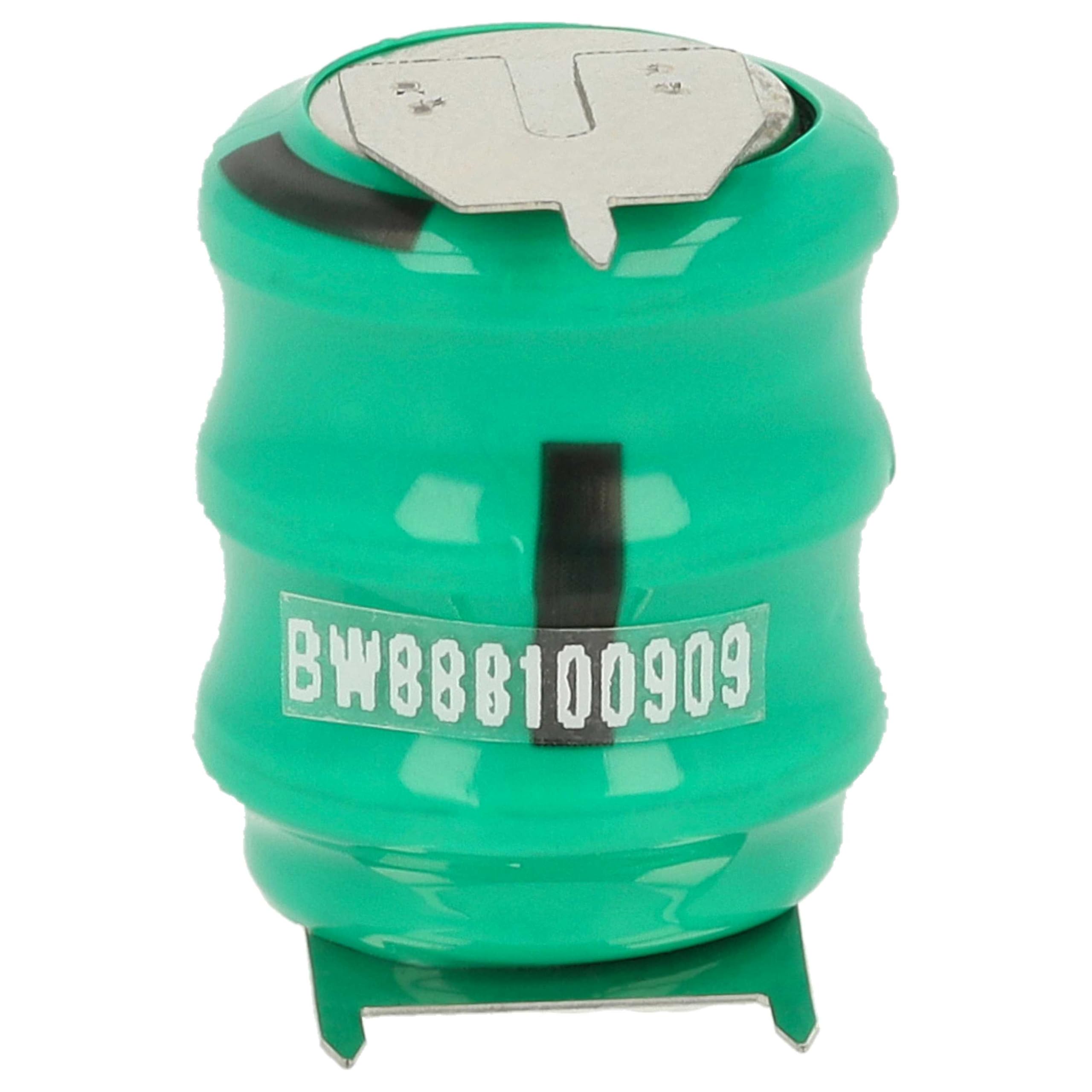 vhbw 100x NiMH Batería de botón de Repuesto Tipo V80H 3 Pines 80 mAh 3,6 V Compatible para lámparas solares, etc.