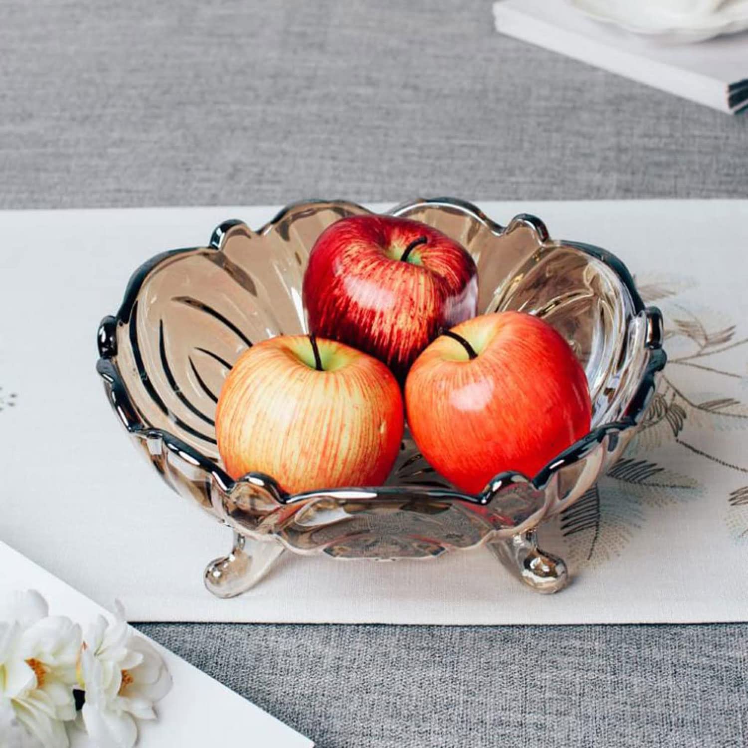 Amazon｜フルーツ皿フルーツトレイフルーツボウル大型クリスタルガラス