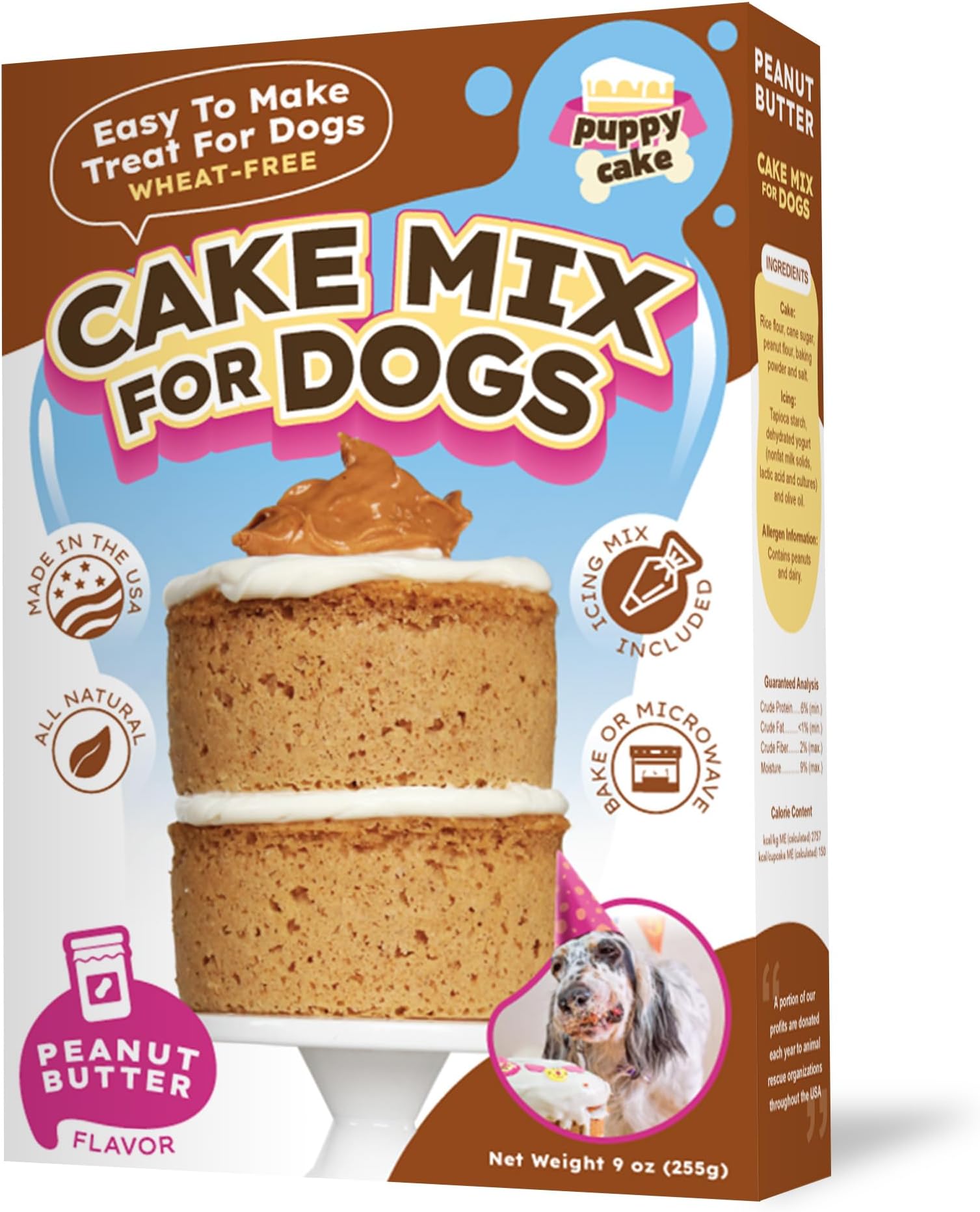 Wheat-free Peanut Butter Cake Mix And Frosting For Dogs