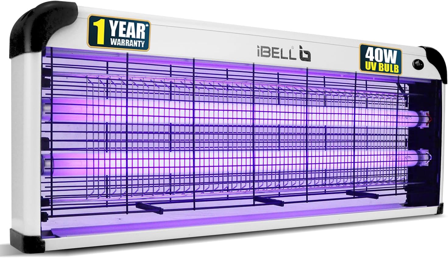 - iBELL 202IK Insect Killer Machine 40W Bug Zapper with Aluminium Body & UV Bulbs, Fly Catcher for Home, Hotels & Offices, Insect Control (Grey)