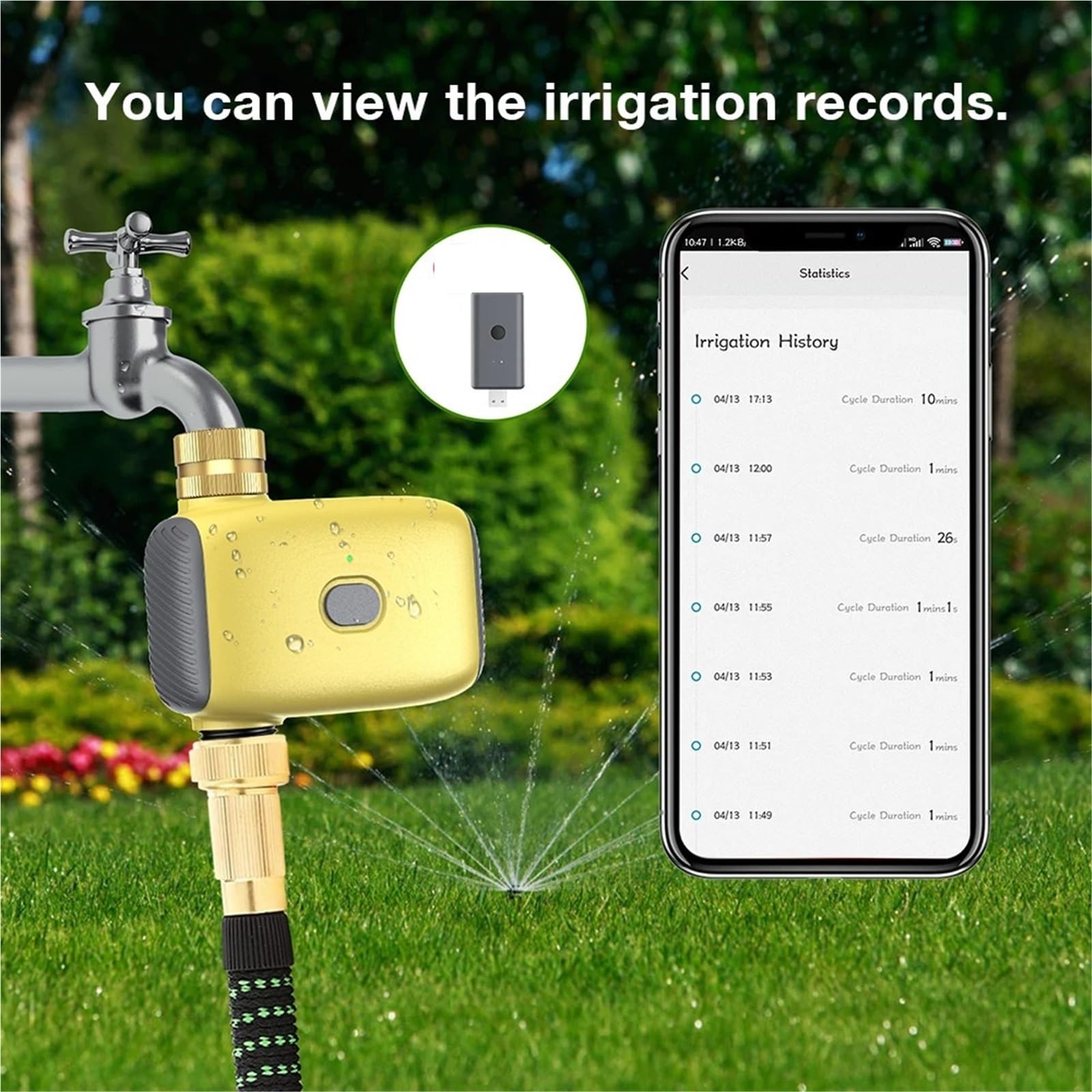 Timer automatico for irrigazione da giardino, di irrigazione con ritardo for pioggia, programmatore for tubo flessibile da rubinetto for giardino esterno