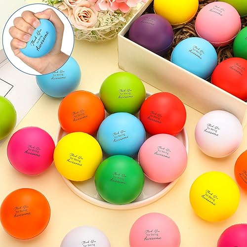 Miniatura 3 de Hiboom 100 bolas de agradecimiento para el estrés, regalo de agradecimiento por ser impresionante, ejercicio de mano, alivio del estrés, ansiedad,