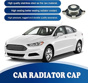 Pack-1 Radiator Cap, Stainless Steel Engine Seal Cover, 16 PSI Original Equipment Replacement, Durable Radiator Cover Assembly, Automotive Part, Compatible with Dodge, Jeep (Silver)