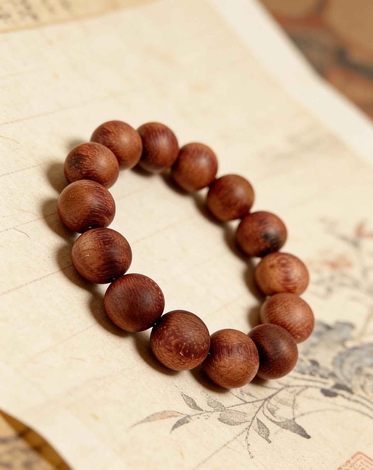 Advanced imitation agarwood bracelet with natural sandalwood beads, handmade Zen bracelets for men and women, yoga meditation jewelry gifts for men and women