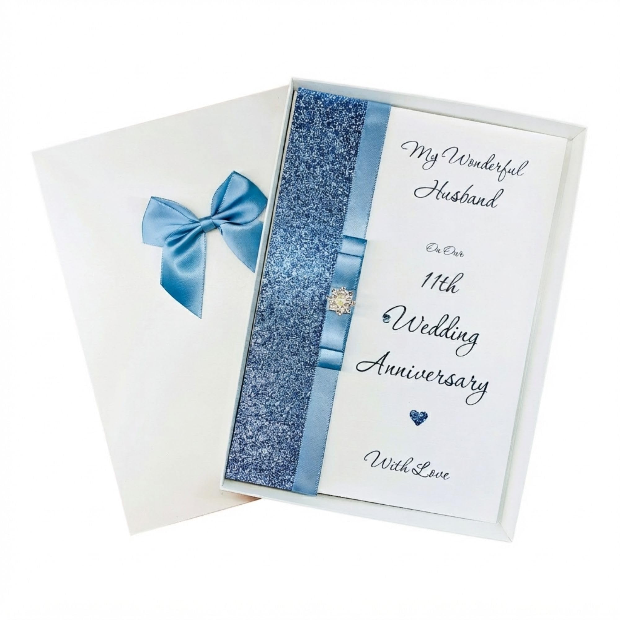 Husband 11th Wedding Anniversary Card Personalised - LB 482