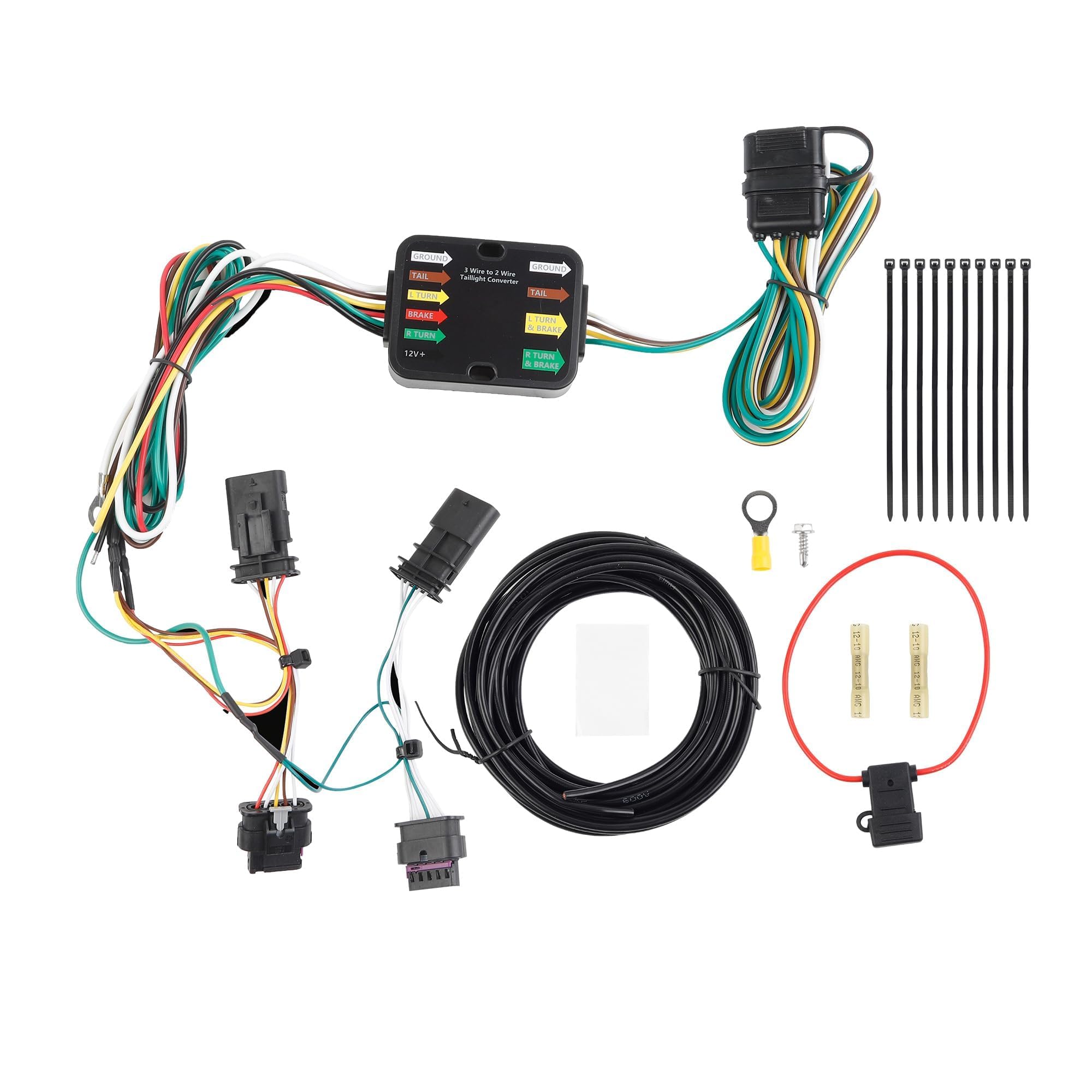 alpha-L Amazon.com: Dasbecan 4-Pin Trailer Wiring Harness Kit 118869