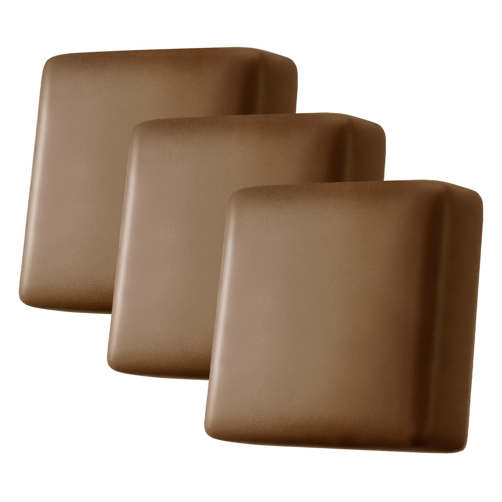 Photo 1 of WUSOUPU Leather Individual Couch Cushion Covers, Waterproof Wear-Resistant Sofa Seat Slipcovers for Living Room Pet Friendly Stretch Couch Cushion Covers for Sectional Sofa(3 Pcs, Coffee)