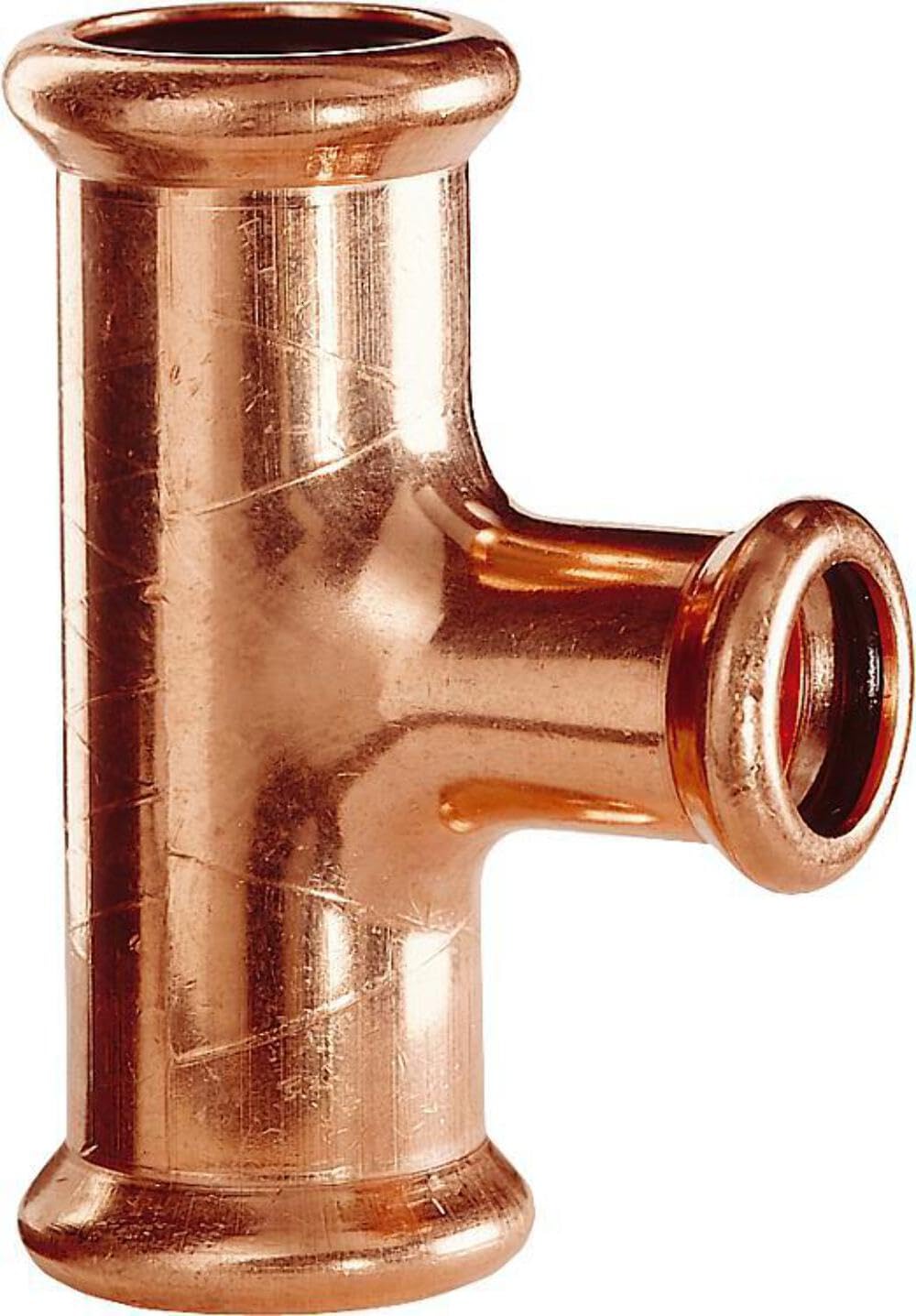 Raccordo a crimpare in rame pezzo a T, ridotto 42 x 15 x 42 tipo 7130 contorno M