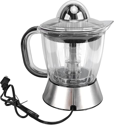 SIXRUN Exprimidor eléctrico de cítricos, 25 W, 1 L, extractor de jugo de limón naranja de doble dirección con piezas desmontables para uso doméstico