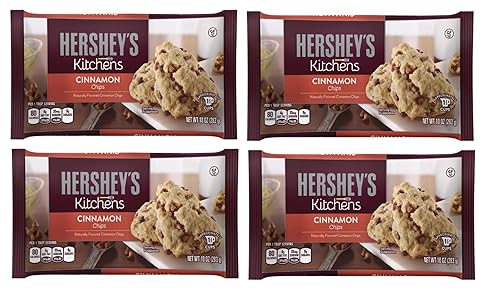 Hershey - Chips de canela para hornear, bolsas de 10 onzas, paquete de 4, ideales para hornear y aperitivos, perfectas para regalar una bolsa y usar