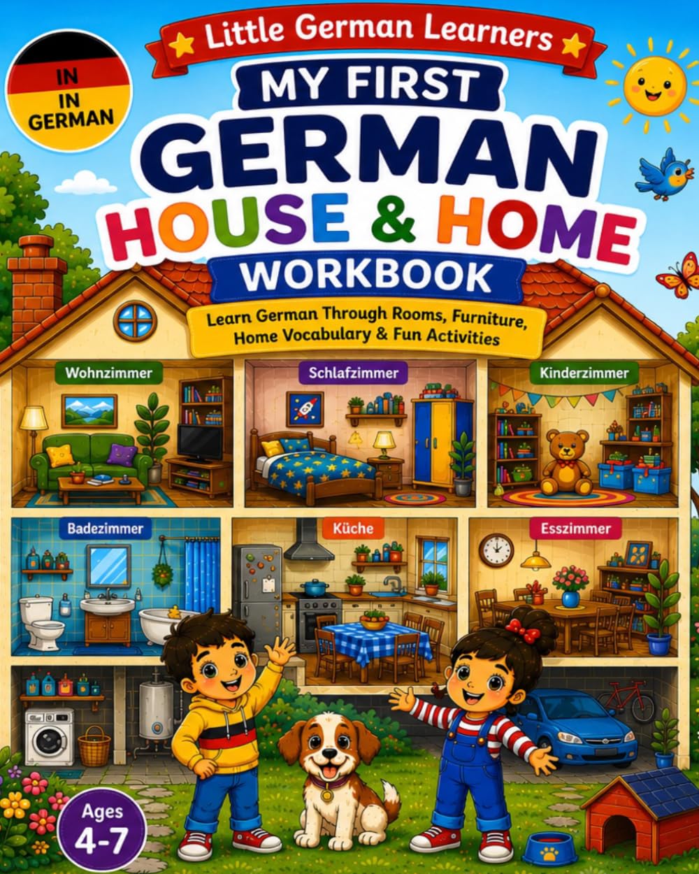 Little German Learners: My First German House & Home Workbook for Kids Ages 4-7