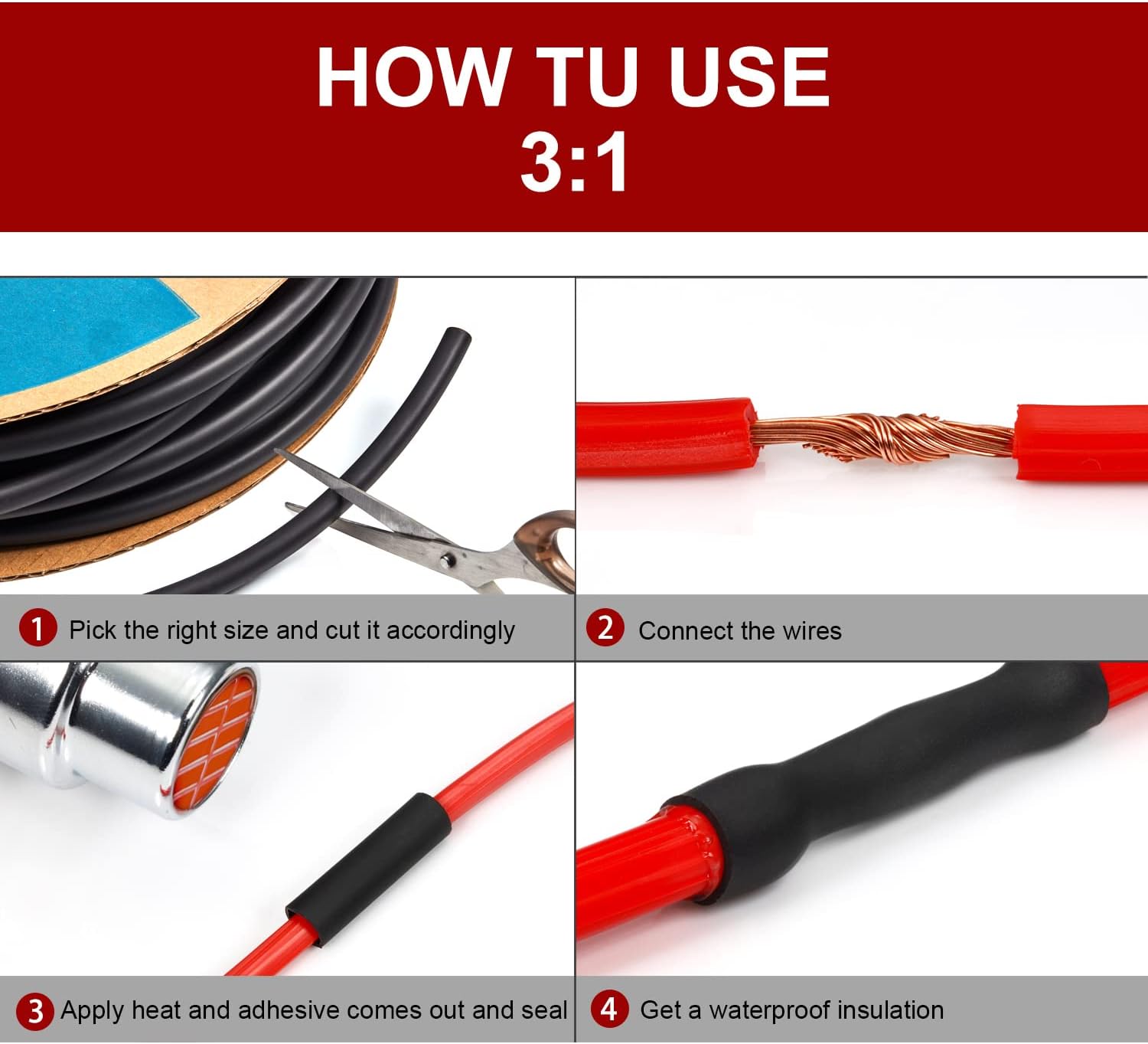 Chanzon 3:1 Ratio - 80ft Roll - Heat Shrink Tubing 1" (25.4mm) - Marine Grade Waterproof Adhesive Lined - (25M Total Length) Yellow Polyolefin Sleeving Wrap Shrinking 3 to 1 Ratio 1pcs