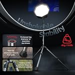 SMALLRIG 74.8"/ 190cm Light Stand, Max Load 4kg, Compact Tripod Stand for Flashlights, Ring Light, LED/RGB Video Lights, COB Light, Foldable & Adjustable Lighting Stand, Folded Size 16.9"/ 43cm -5475