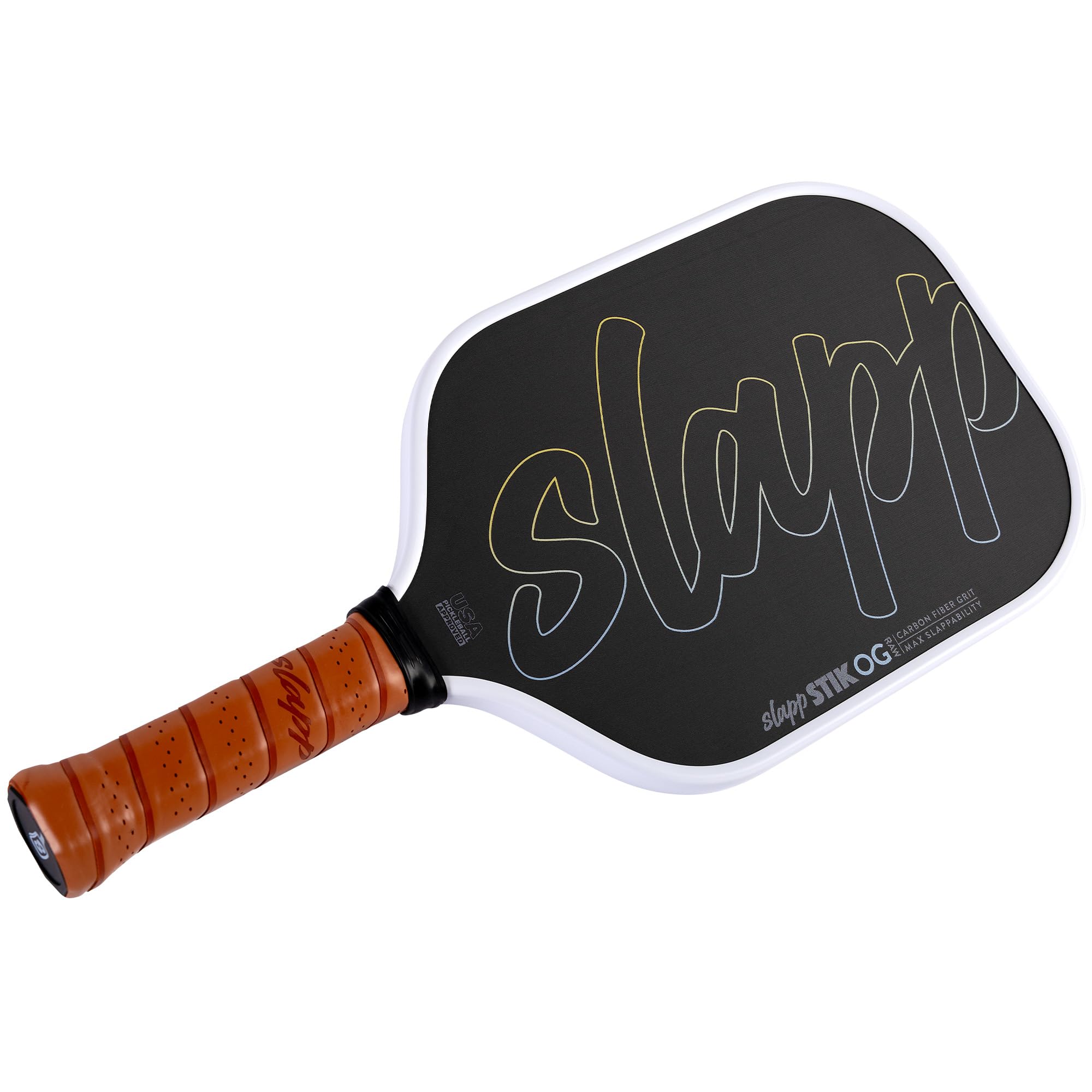SlappSTIK OG Raw - Rise | Raw Carbon Fiber Pickleball Paddle with 14mm Honeycomb Core for Faster Ball Speed with Ultimate Spin and Consistency | USAPA