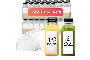 Juice Bottles with Lids Reliable 12 oz Reusable or Disposable