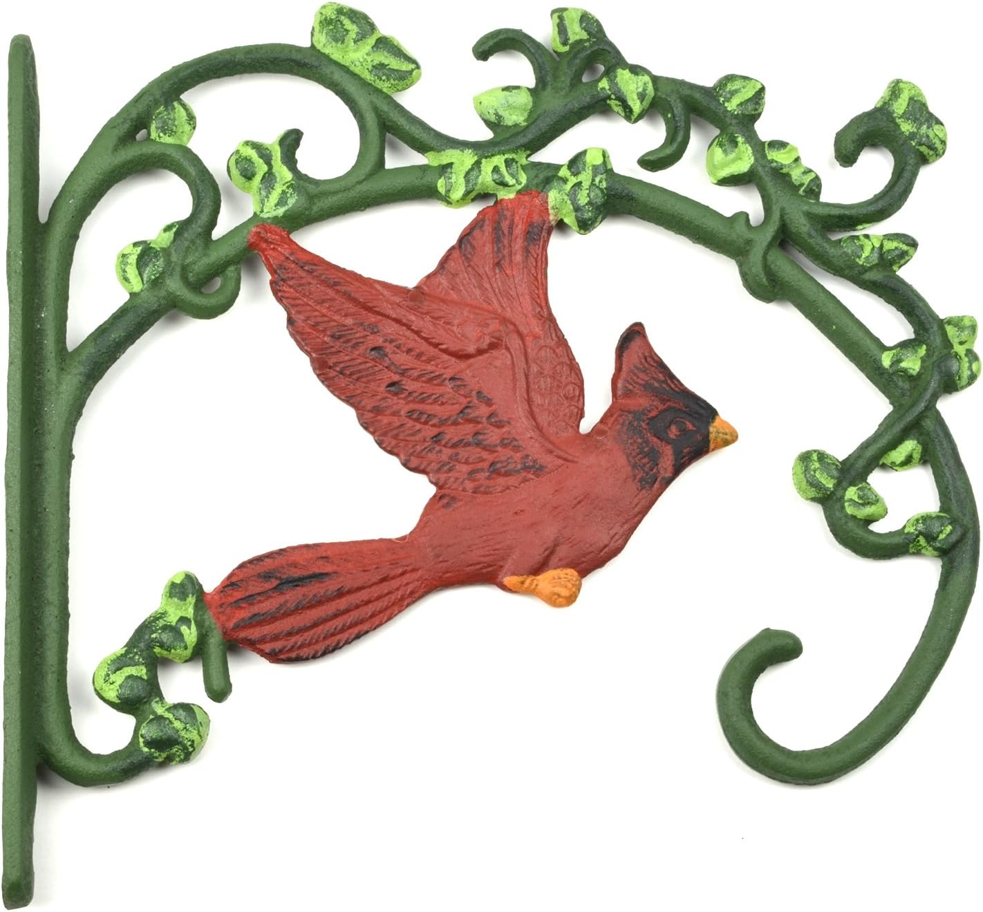 Cast Iron Plant Hanger Hook Cardinal in Flight 10" Tall Home & Kitchen