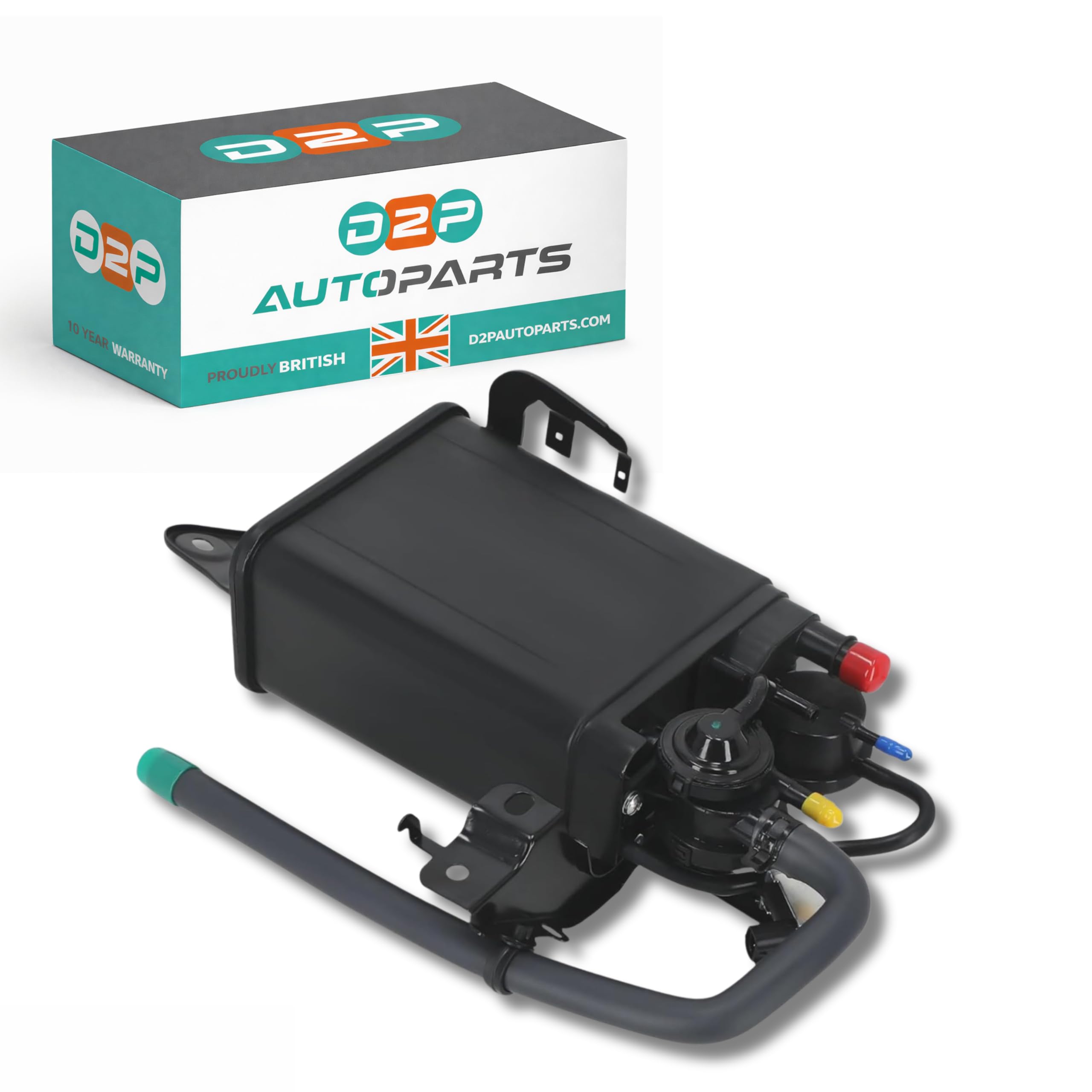 D2P Evaporative Emissions Charcoal Canister with Solenoid Valves Replacement for Toyota Tacoma 2002 2003 2004 2.4L 2.7L 3.4L V6 Gas, Compatible Part Numbers 911-635 CP3389 7774004010 VC4056