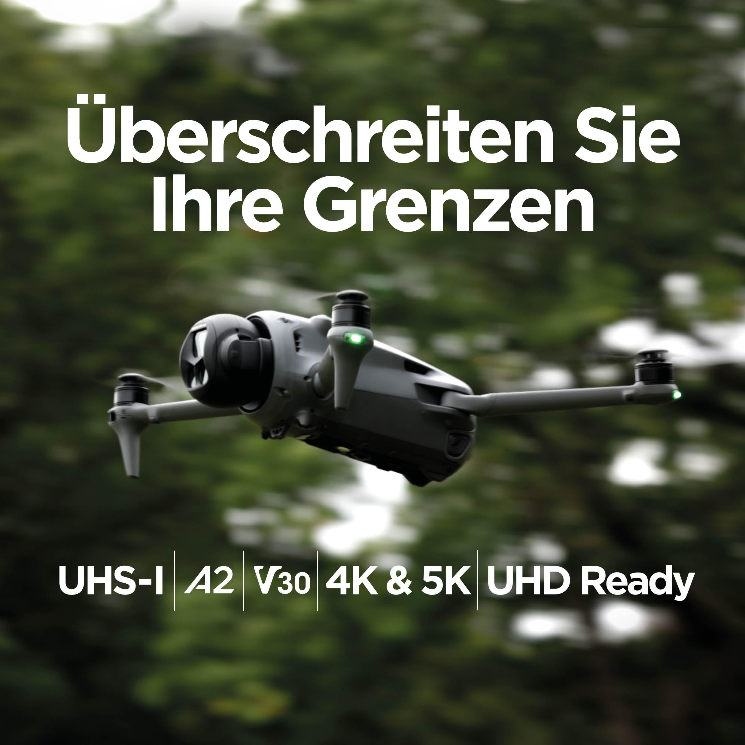 Integral Momentum I 128 GB microSDXC-Karte – bis 210 MB/s lesen, 180 MB/s schreiben, V30, U3, A2 – 4K/5K UHD für GoPro, DJI-Drohnen, Action- & 360°-Kameras – wasserdicht, stoßfest, robust
