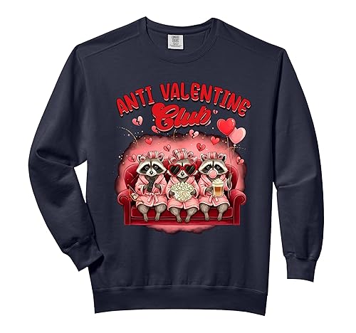 Valentines Racoon Galentine Xoxo Besties Anti Valentine Club Comfort Colors