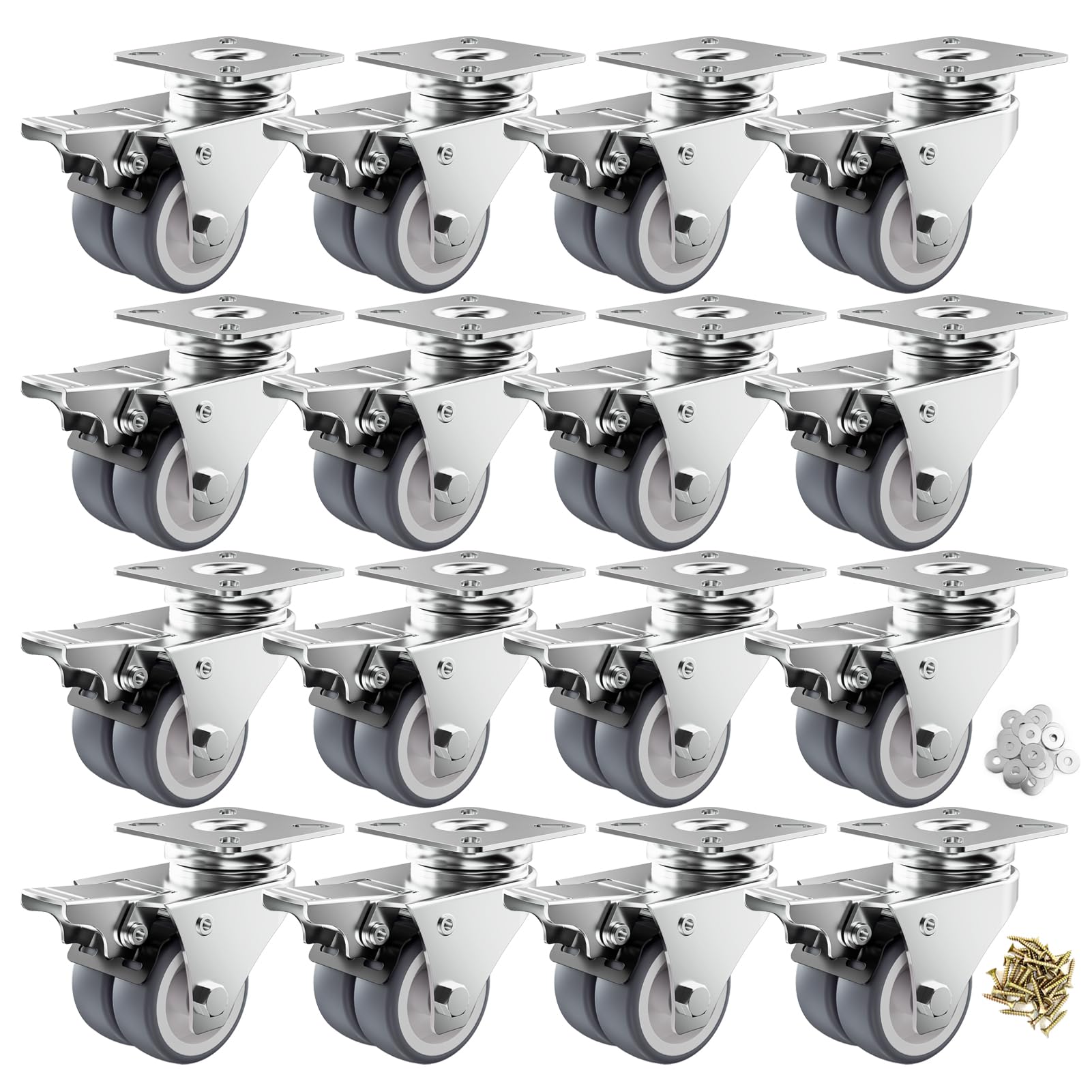 Heavy Duty Caster Wheels with Brake - 2 Inch -31