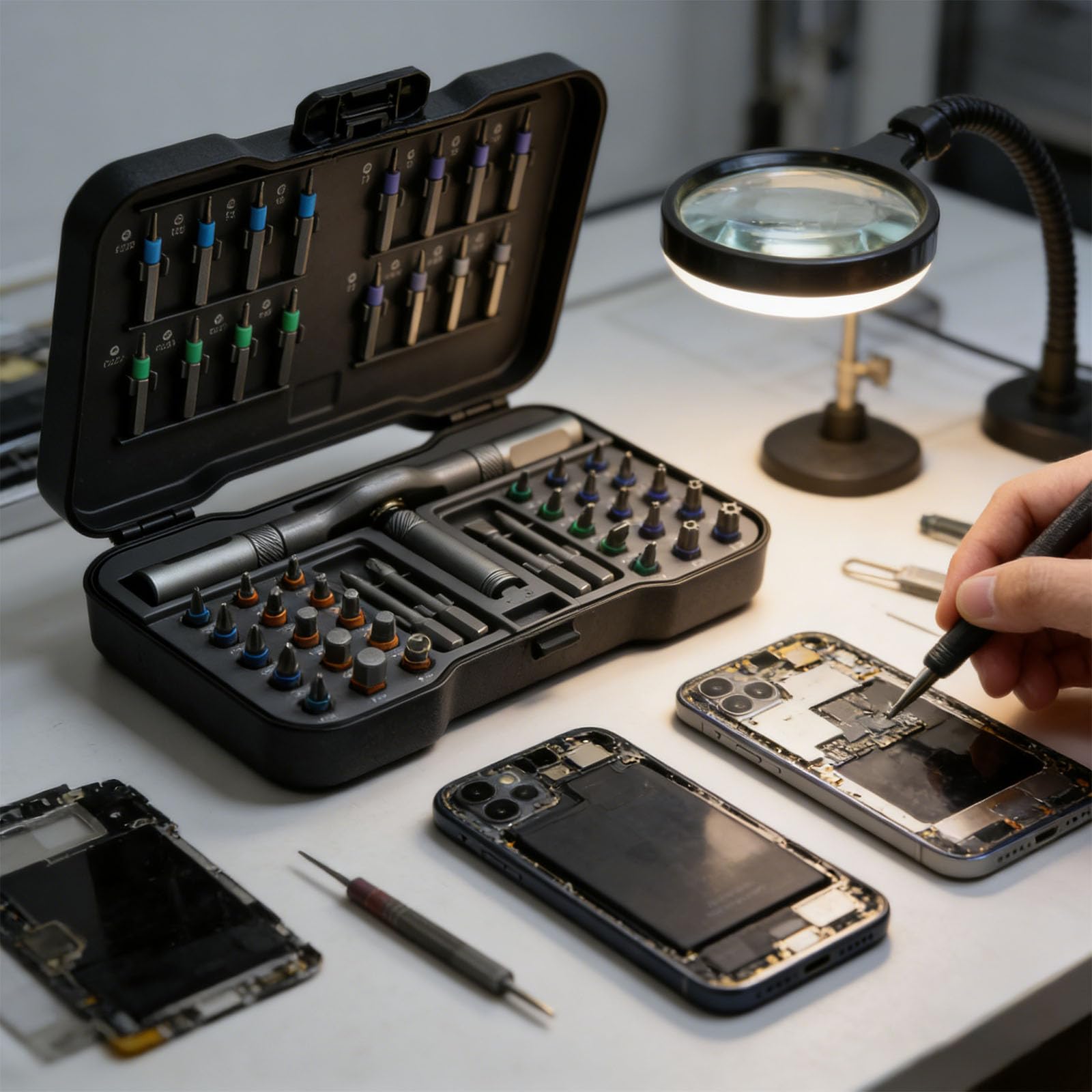 ordinarYone Juego de destornilladores magnéticos 50 en 1 con mango ergonómico y funda portátil para proyectos y reparaciones profesionales