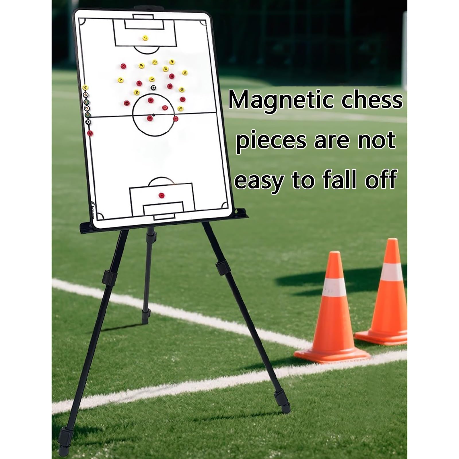 Lavagna Magnetica per Tattiche da Calcio, Lavagna per Allenamento di Calcio, Design Bifacciale, Facile da Scrivere e Cancellare, per Allenamento e Competizione(Medium)