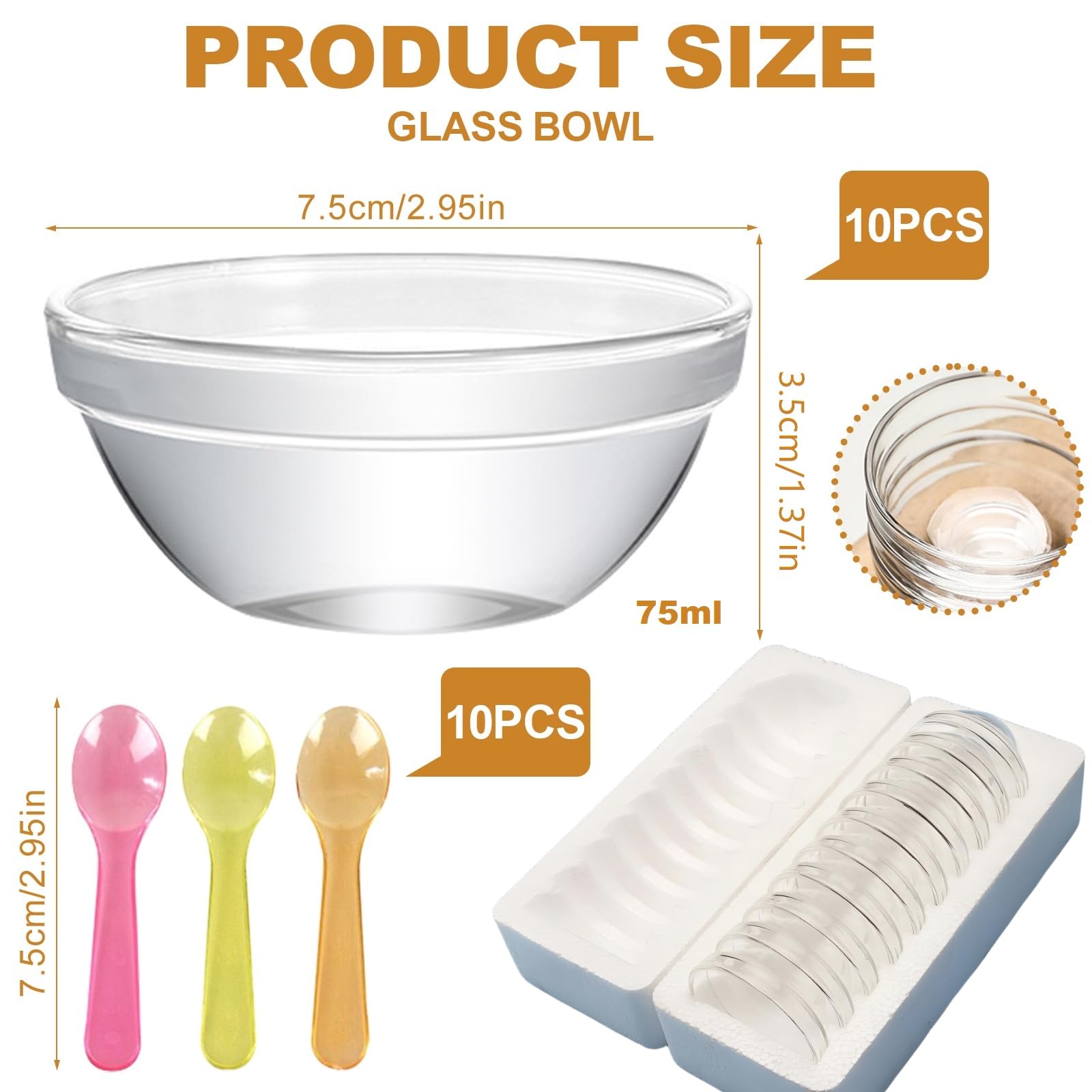 KitchenCraft 4x Glasschalen 55 Ml - Ideal Für Dips & Soßen