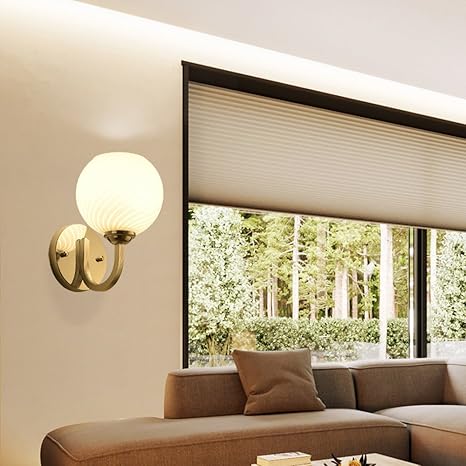 OZZKI OZZKI Wandmontage licht Moderne minimalistische metalen wandlamp Art Sferische glazen lampenkap wandschepen Lamp for Bibliotheek Slaapkamer Studie Detelkamer Binnenlicht photo 3