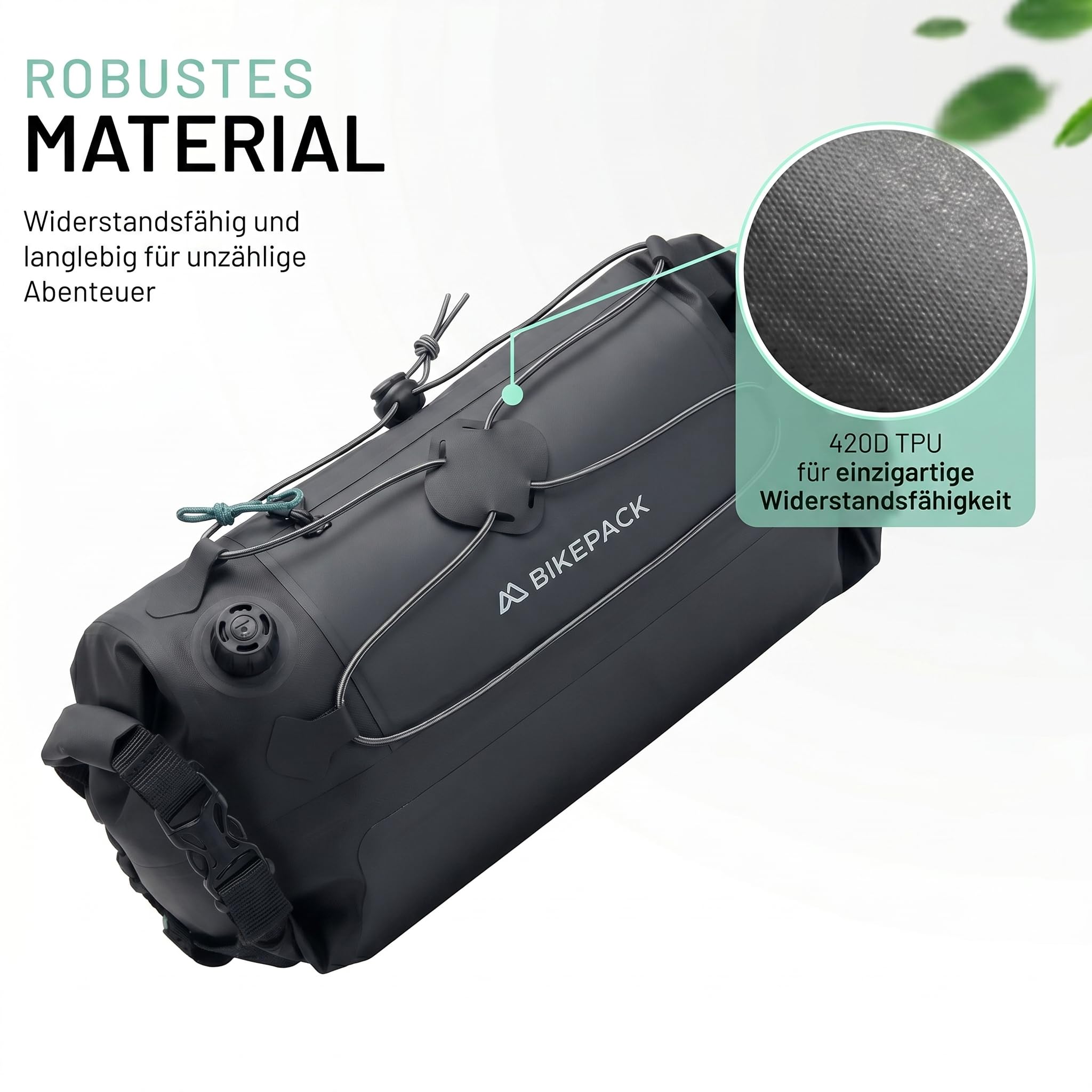 BIKEPACK Lenkertasche Fahrrad 9,5 L wasserdicht – Bikepacking-Rolle mit Innentrennung & Handyfach – Gravel, Rennrad, MTB, E-Bike