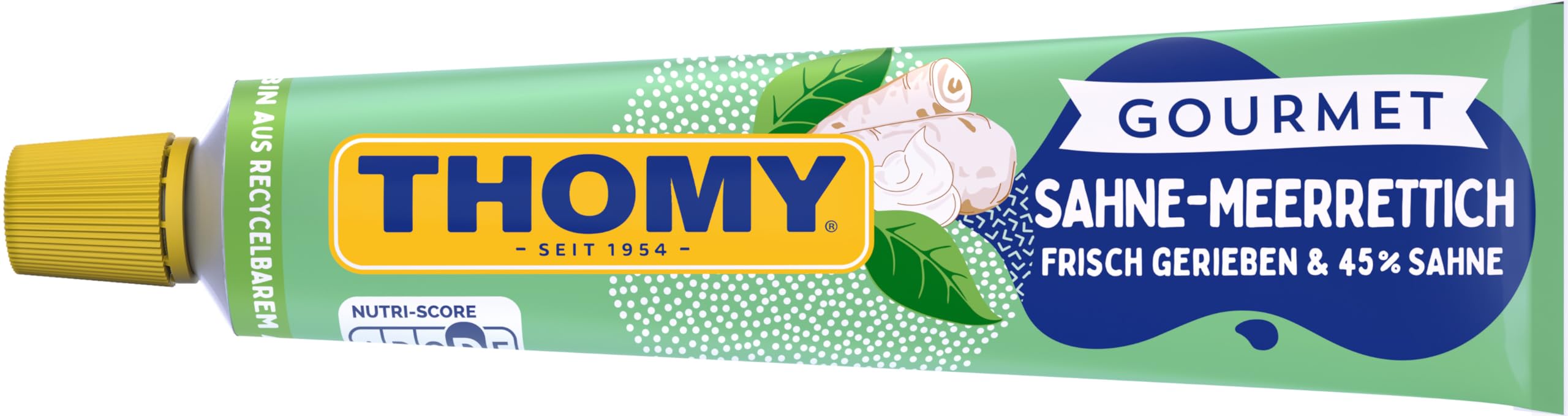 THOMY Gourmet Meerrettich mild, frisch gerieben, lecker zu Fisch oder Fleisch, 190g Tube, 1er Pack (1 x 190g)