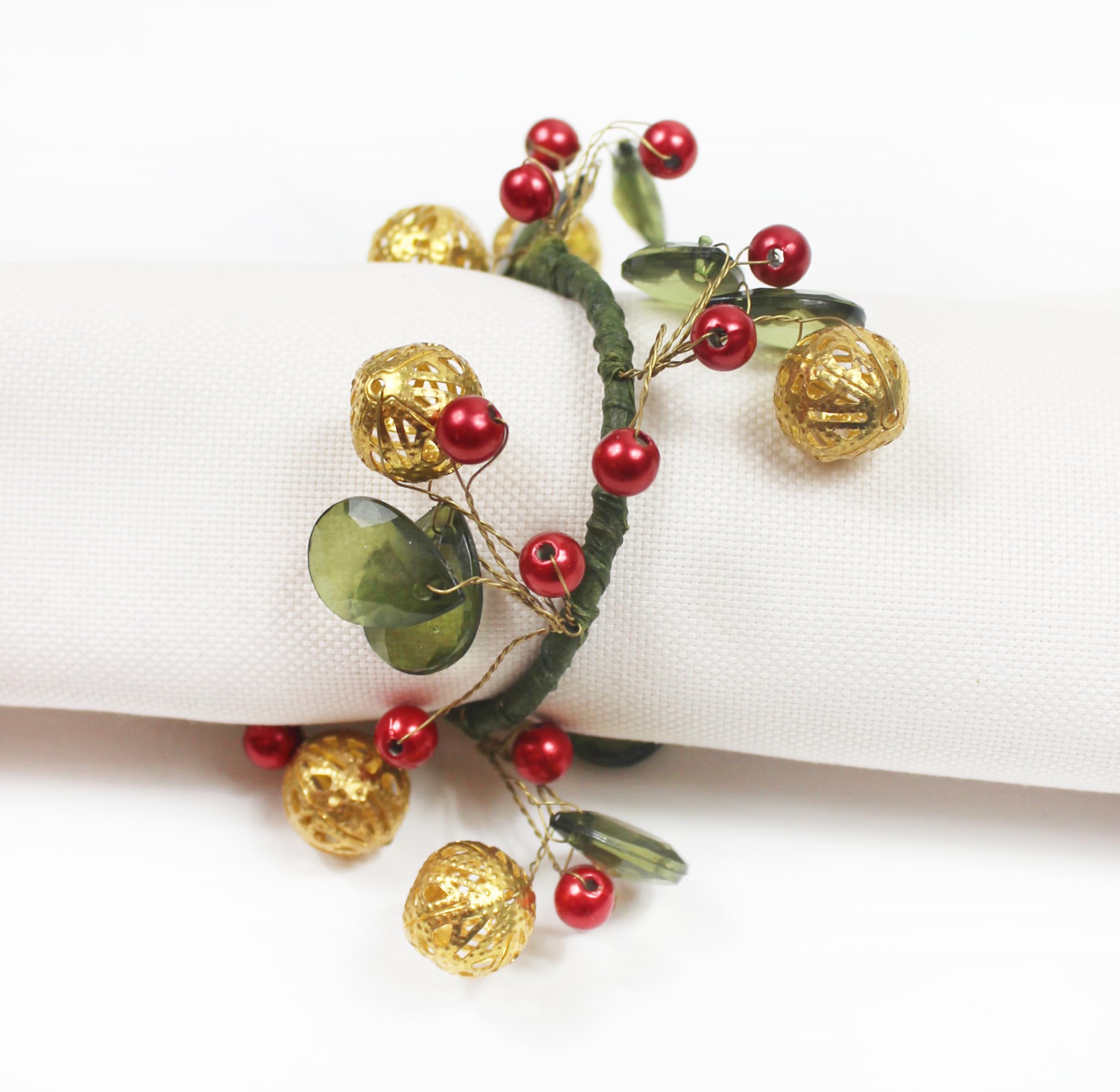 Peggy Wilkins Multicolor Mia Christmas Napkin Ring