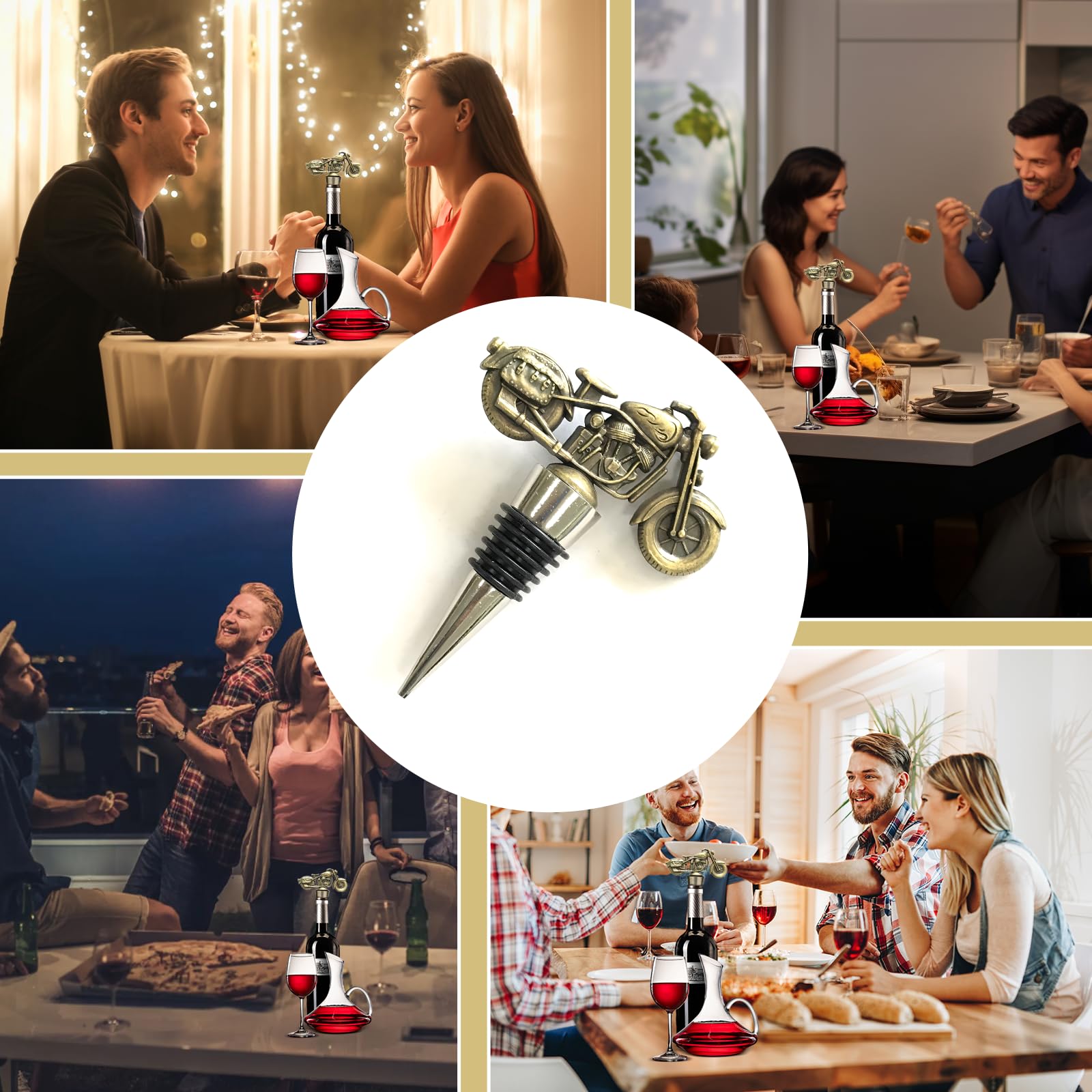 Tappo Per Vino A Forma Di Moto - Regalo Originale Per Motociclisti E Appassionati - Foto 9