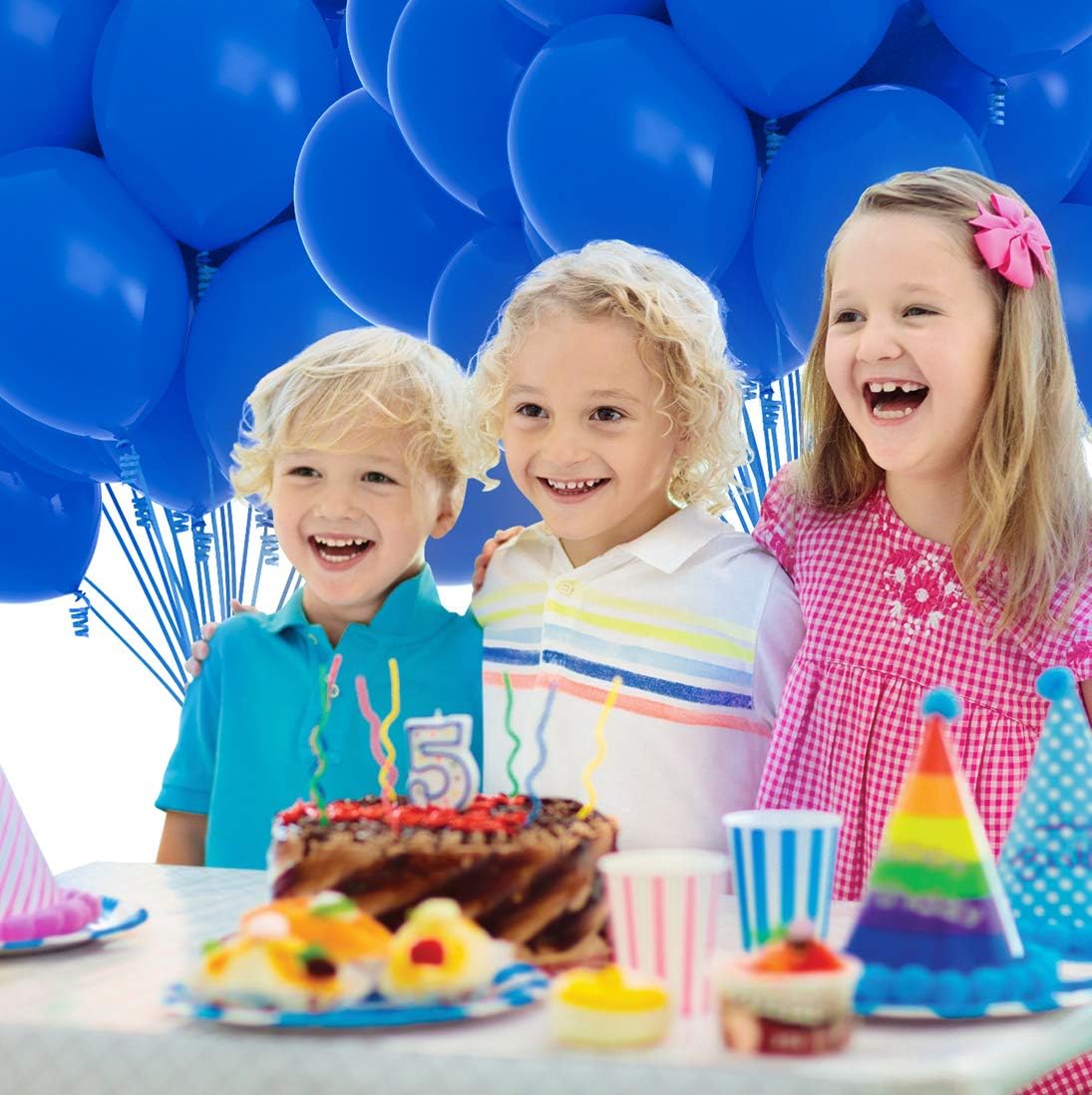 Buy Prextex 75 Blue Party Balloons 12 Inch Blue Balloons with Matching