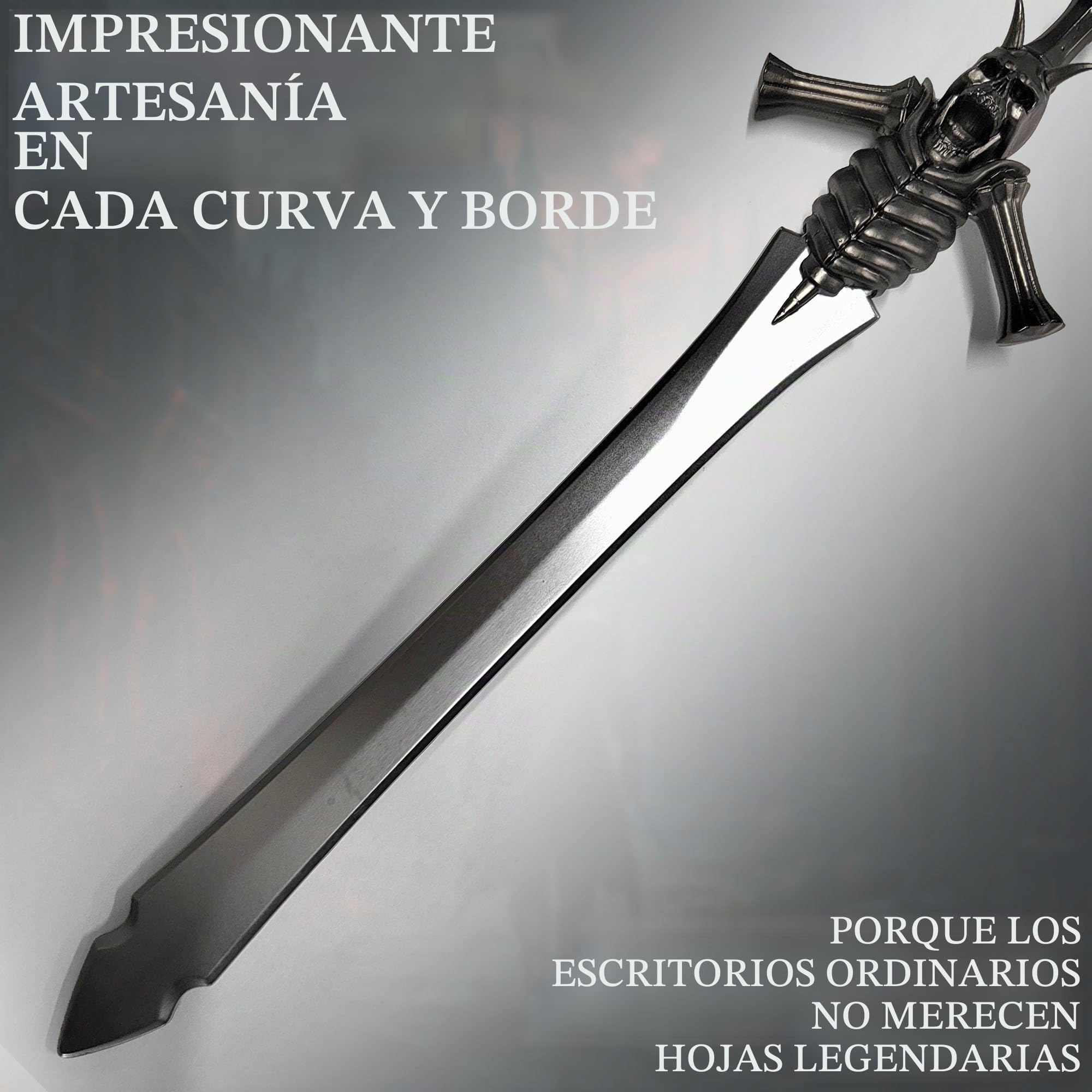 Devil May Cry Dante Espada "Rebelión" Abrecartas XL 30 cm | Réplica de metal de DMC en fundición a presión de zinc | Legado de Sparda Artículo de decoración para juegos | Artículo de colección y