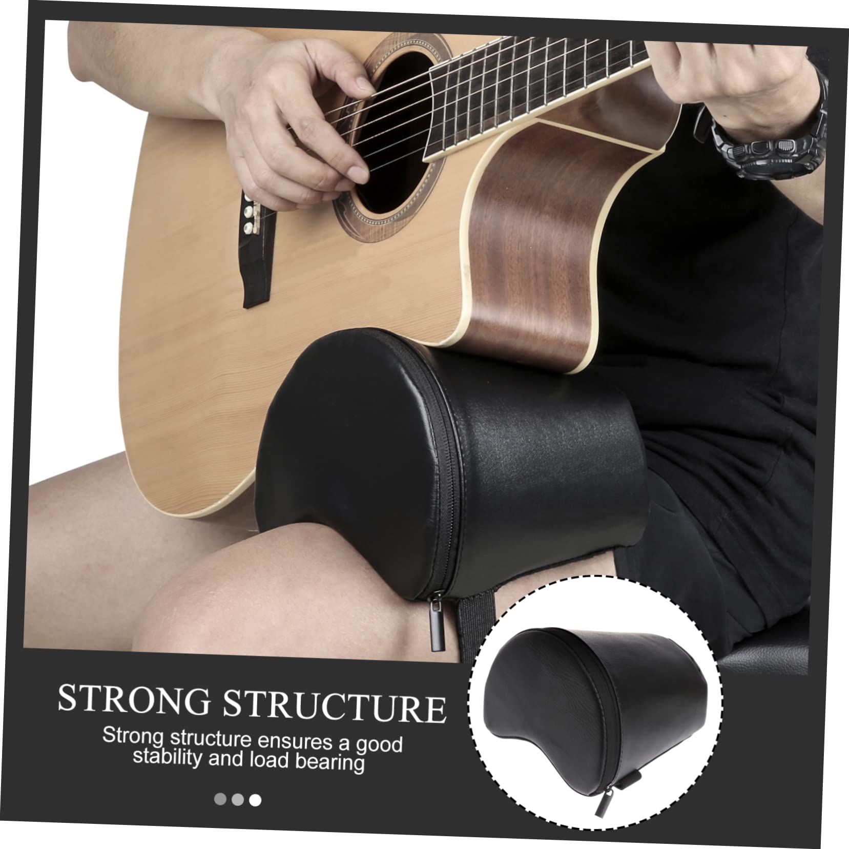 OFFSCH Classical Guitar Foot Rest Rest Band for Guitar Elastic Pad Footstool Leg