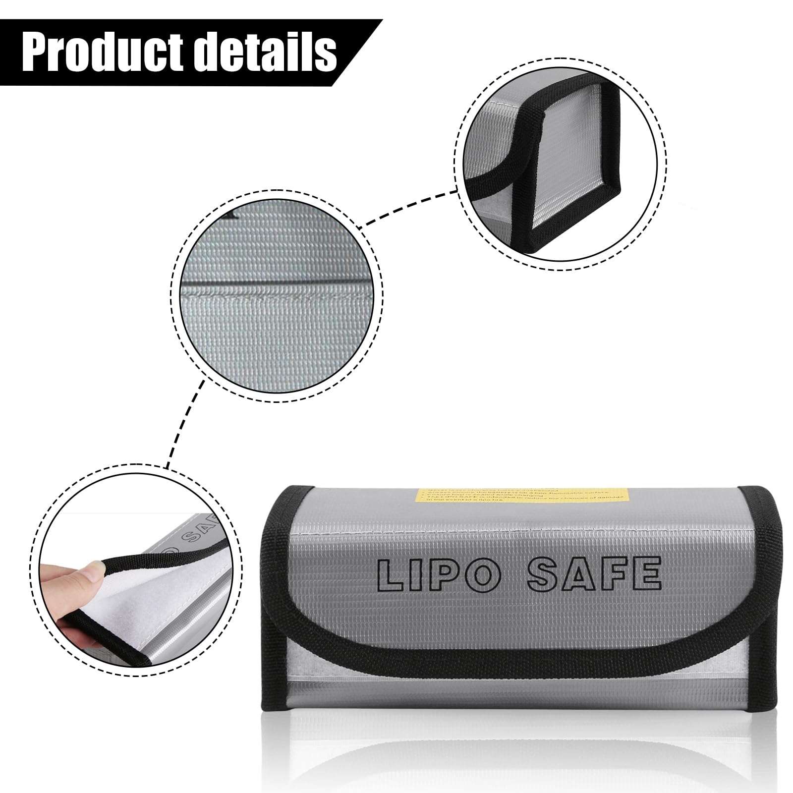 Borsa Antincendio Per Batterie Lipo - Sacchetto Sicuro Per Ricarica E Trasporto - Foto 5