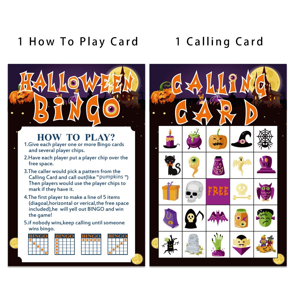 Amazon.com: Hohomark Halloween Bingo Game Cards 26 Players Halloween Bingo  Game for Kids Adults Halloween Party Favors Supplies for Home Family School  Classroom Activities : Toys & Games